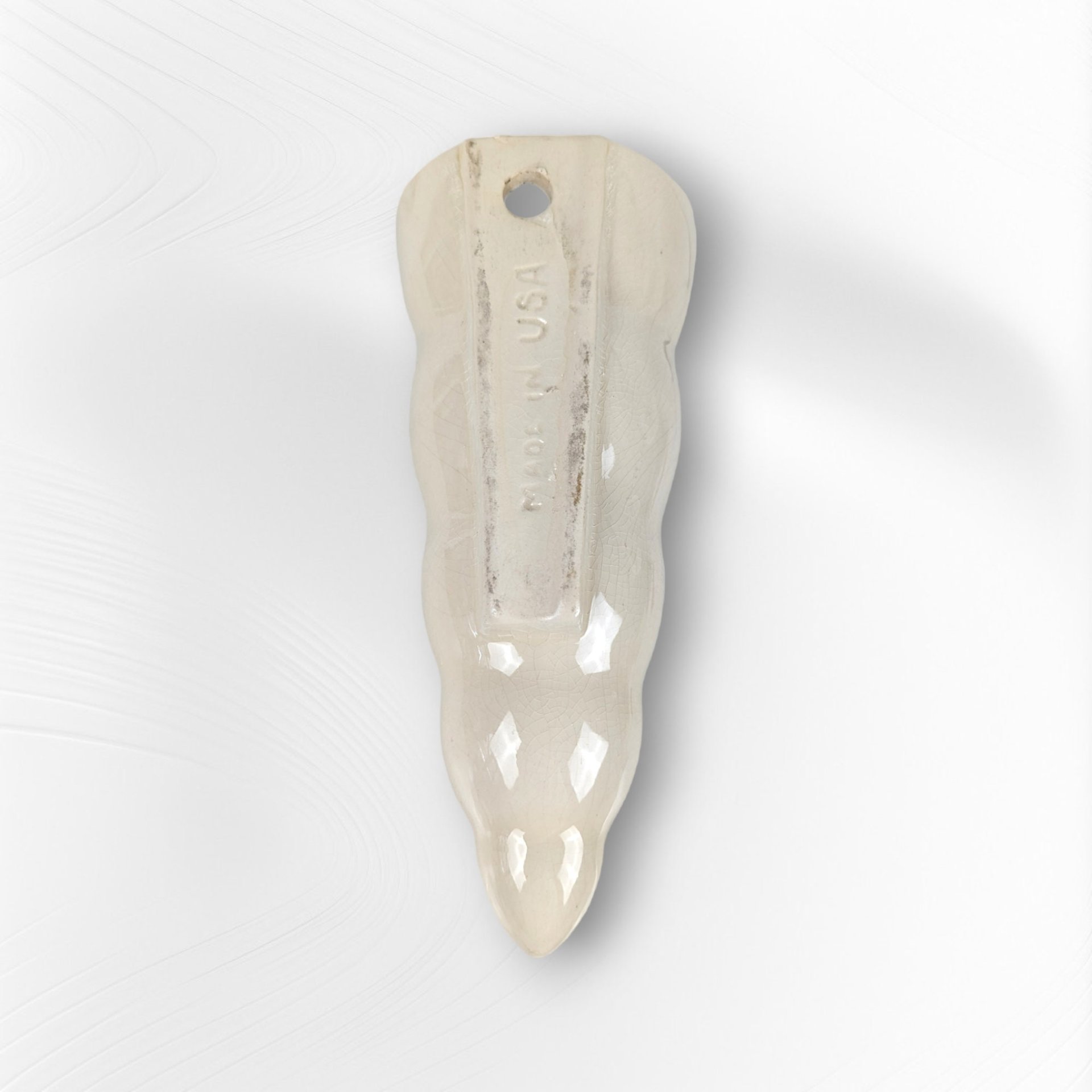 Pair of Vintage McCoy Cream Ivy Wall Pockets with Inserts