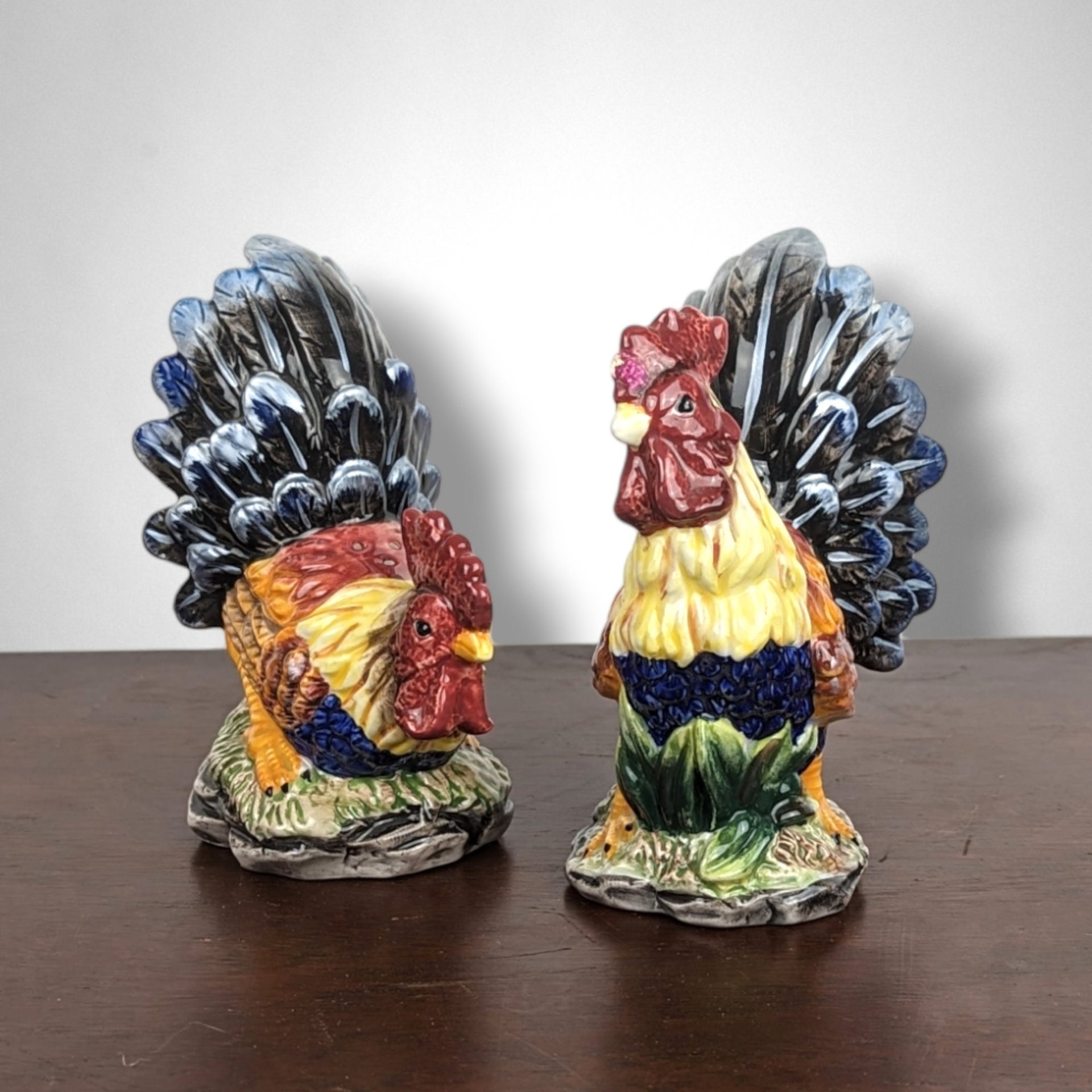 Vintage Ceramic Rooster Salt and Pepper Shakers