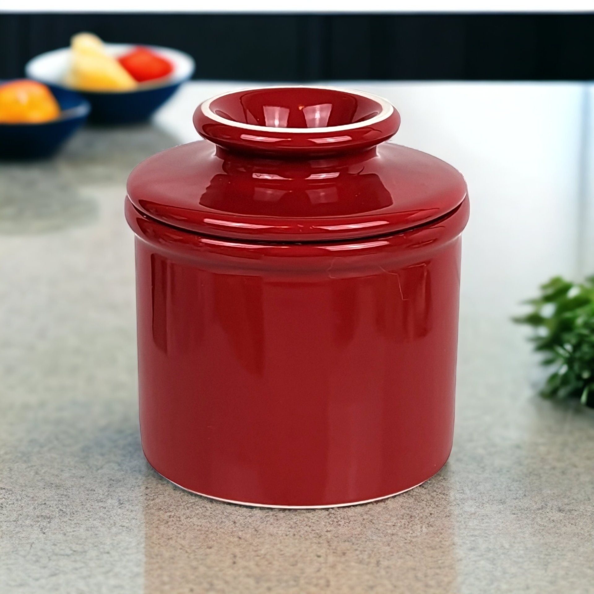 The Original Butter Bell Red Crock