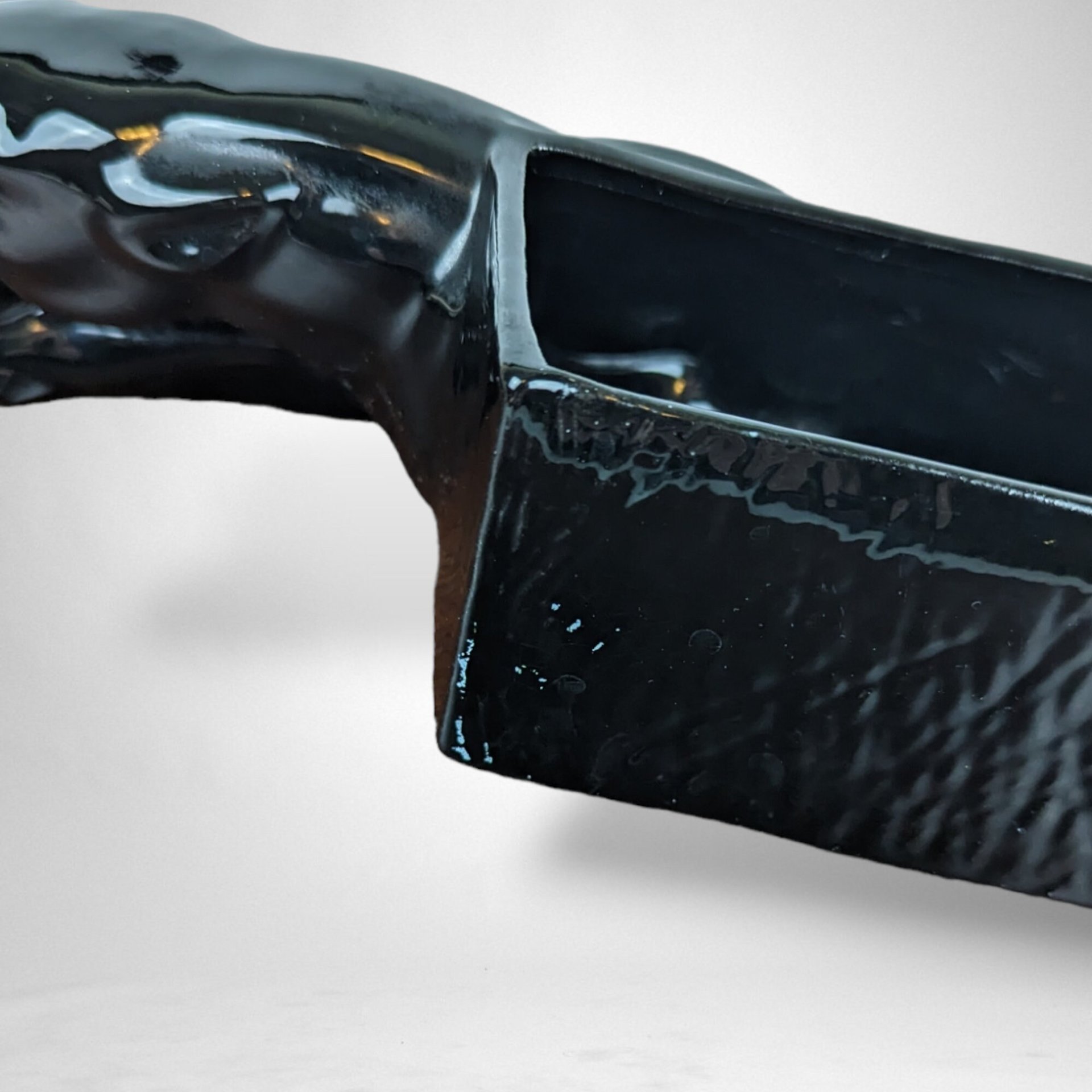 Vintage Ceramic Black Panter Planter