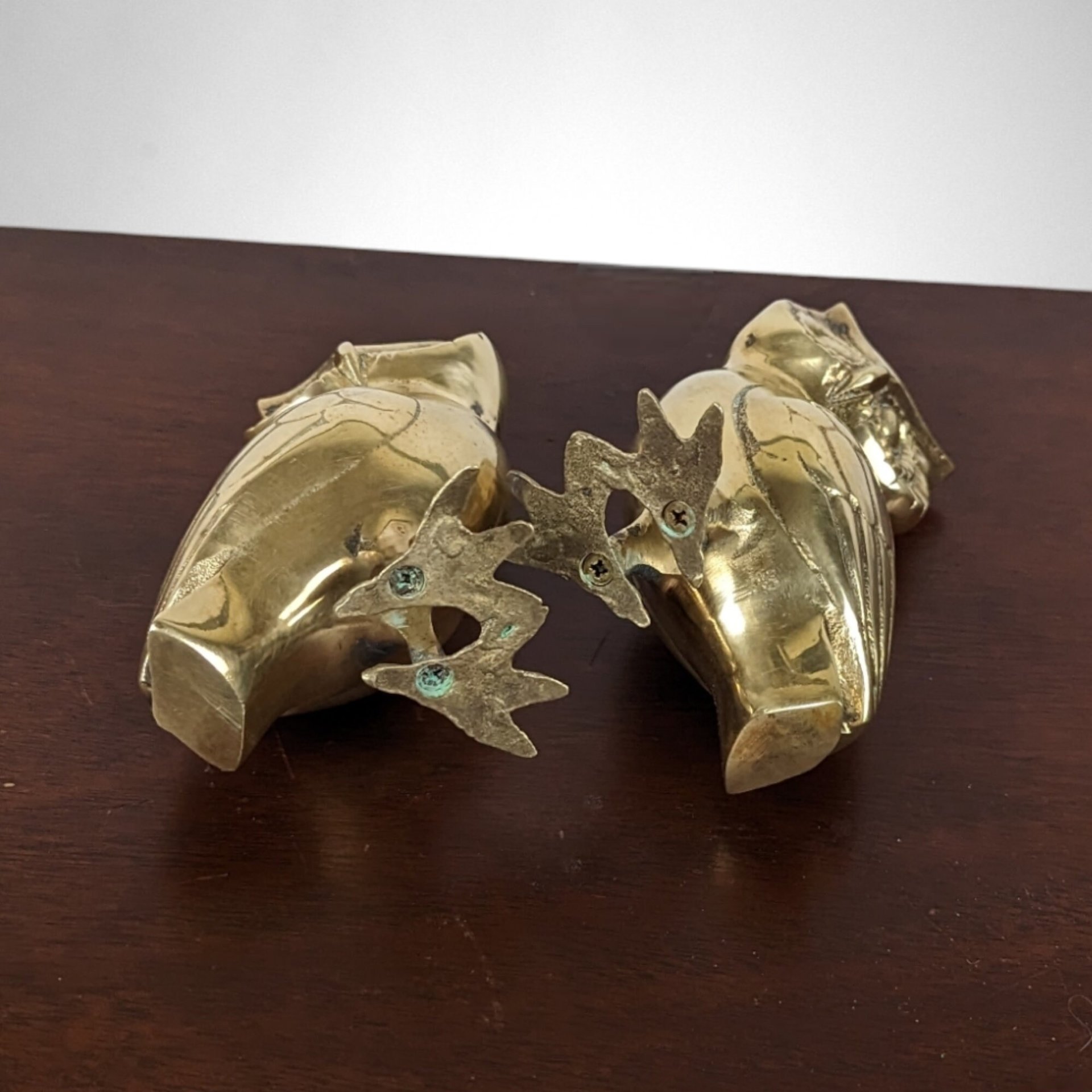 Vintage Pair of Brass Owl Figurines