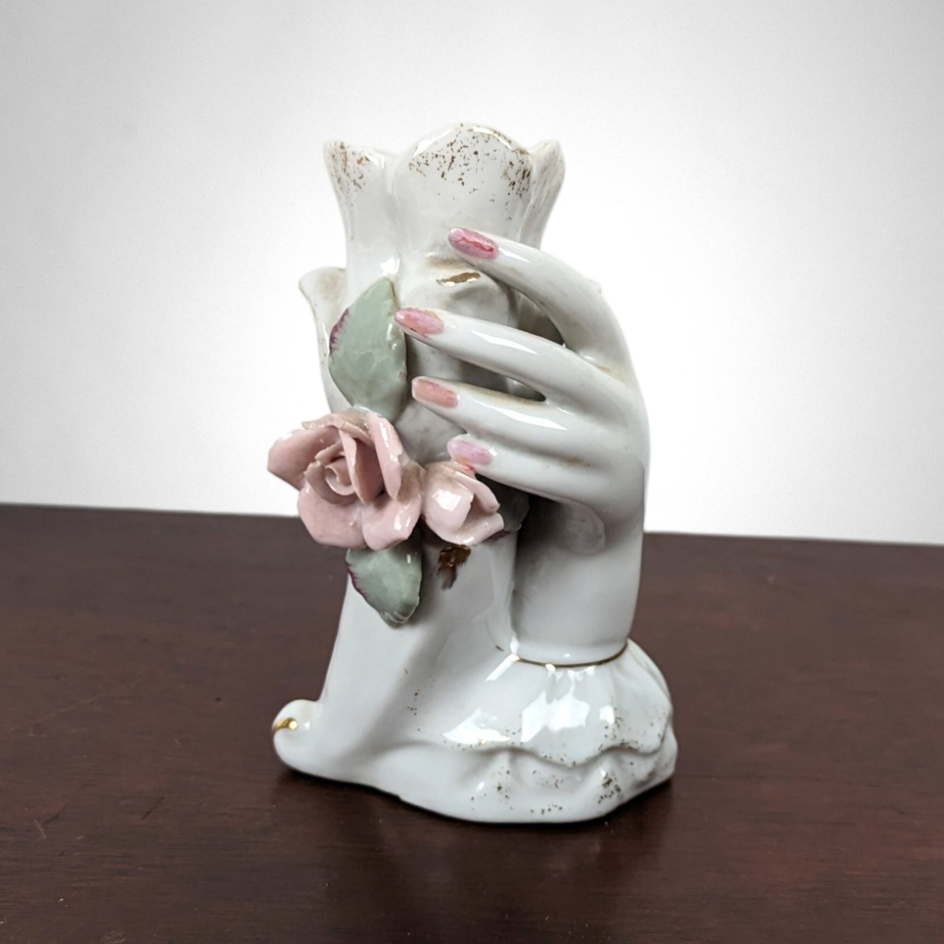 Timeless Elegance: Vintage Ceramic Hand Vases - A Pair of Artistic Grace