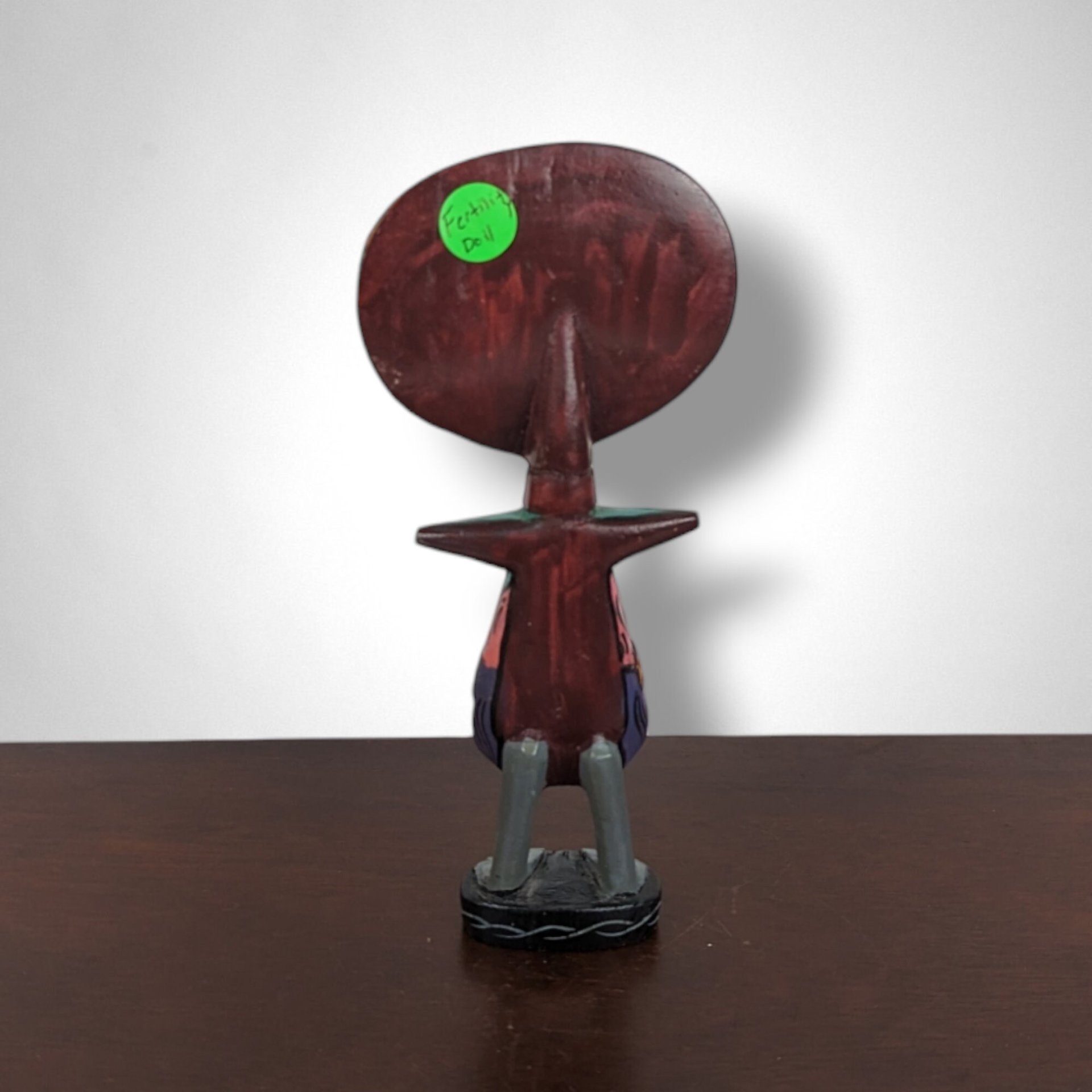 African Hand Carved, Painted Fertility Figurine