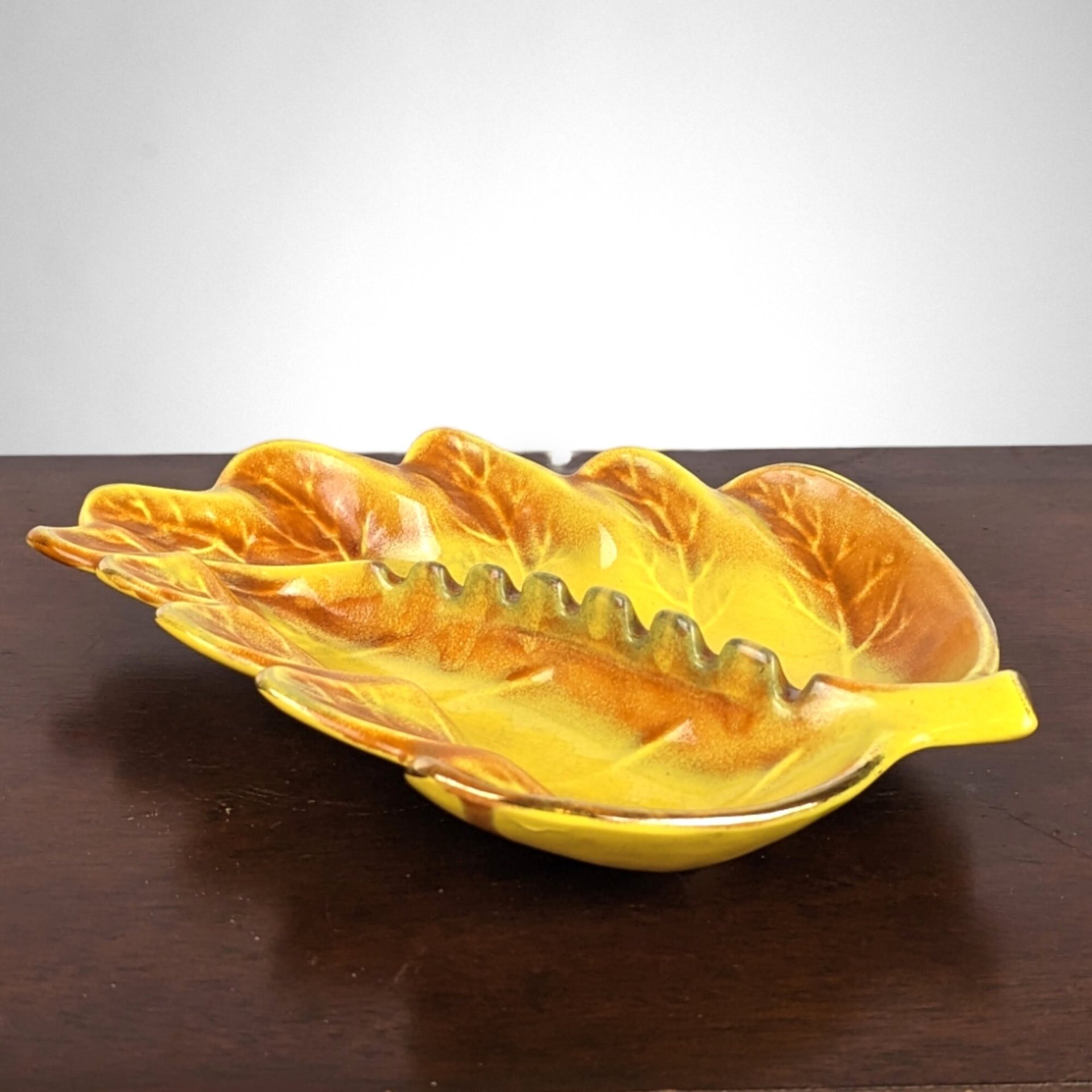 Vintage California Pottery Gold Ashtray