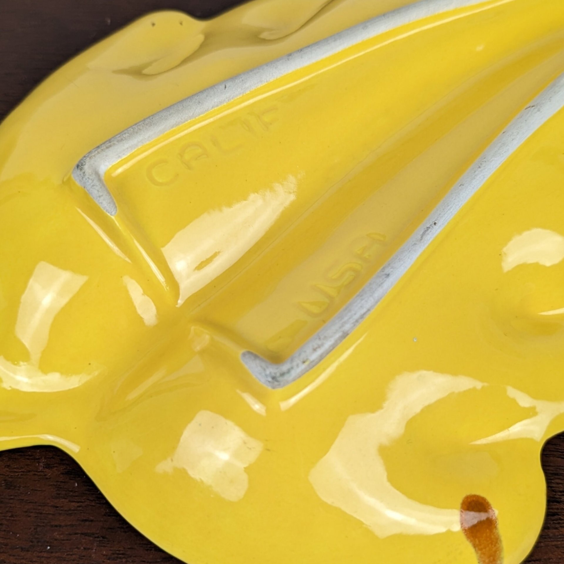 Vintage California Pottery Gold Ashtray