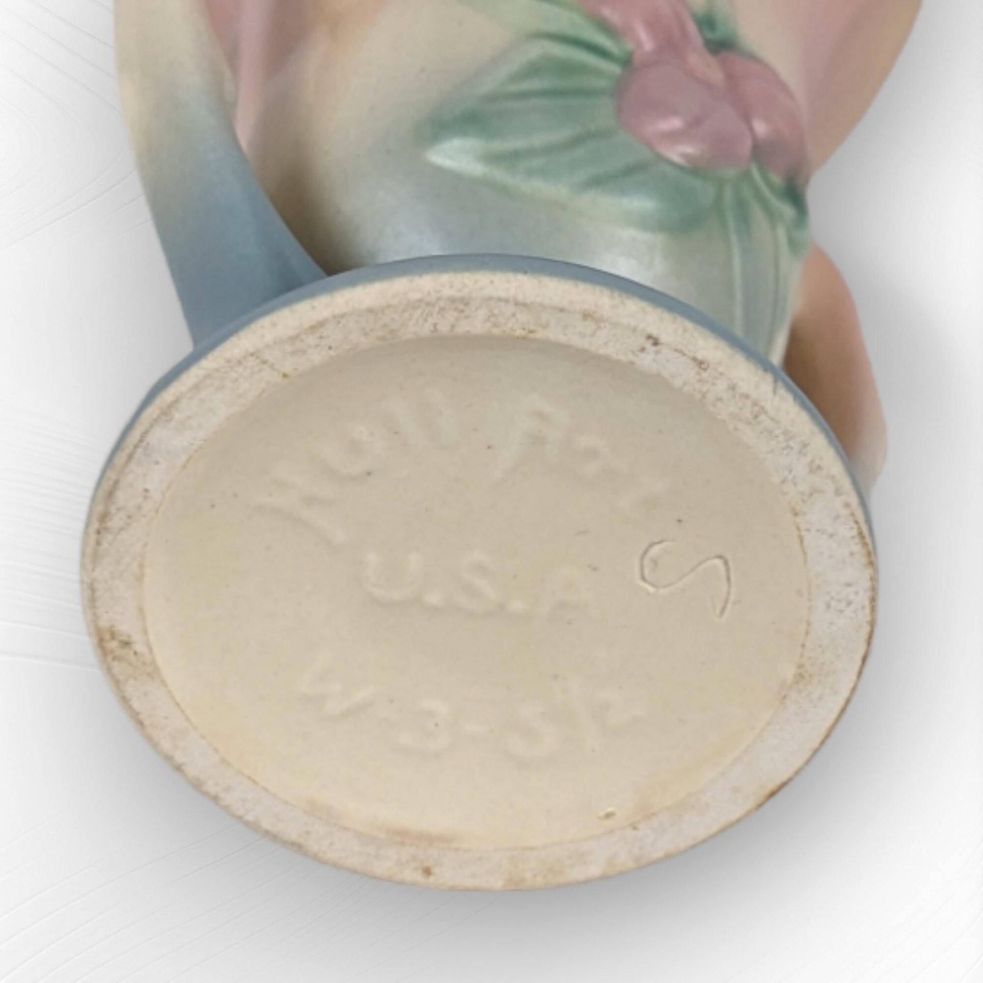 Vintage Hull Pottery Wildflower Blue and Pink 5 1/2" Double Handled Vase - Classic Floral Elegance