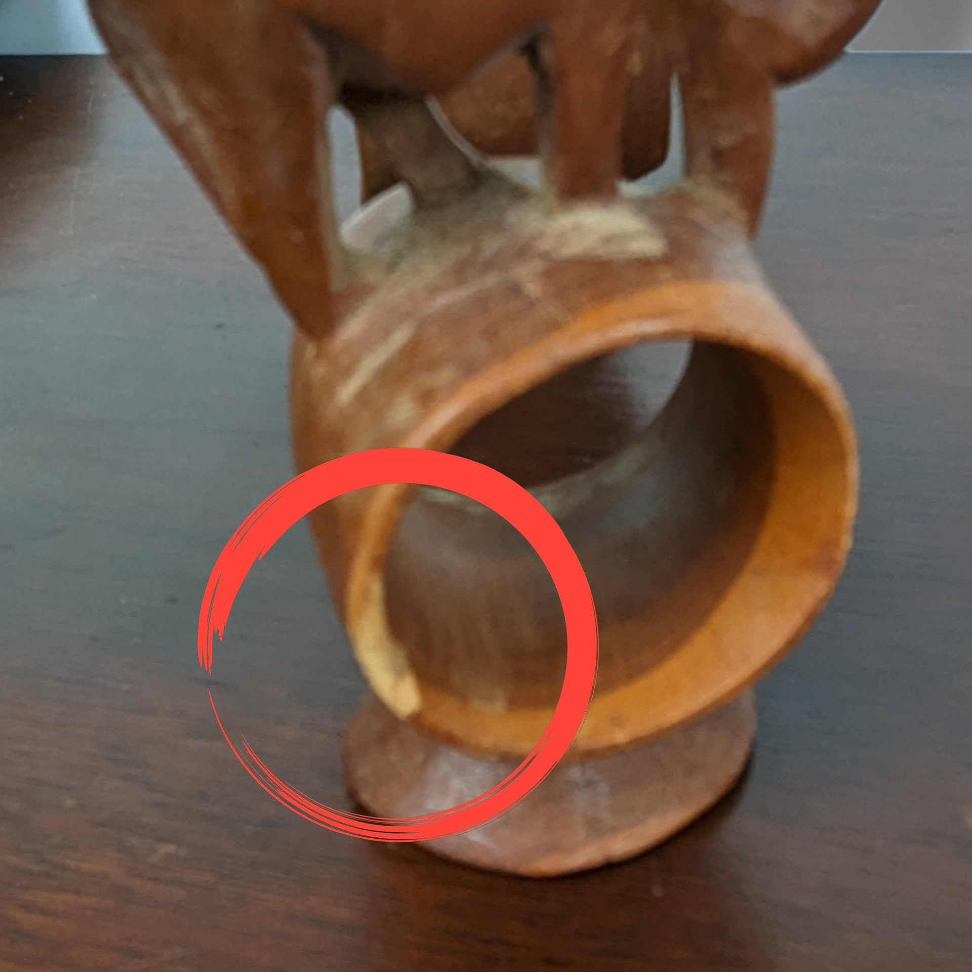 Set of 4 Hand Carved Animal Napkin Rings from Congo