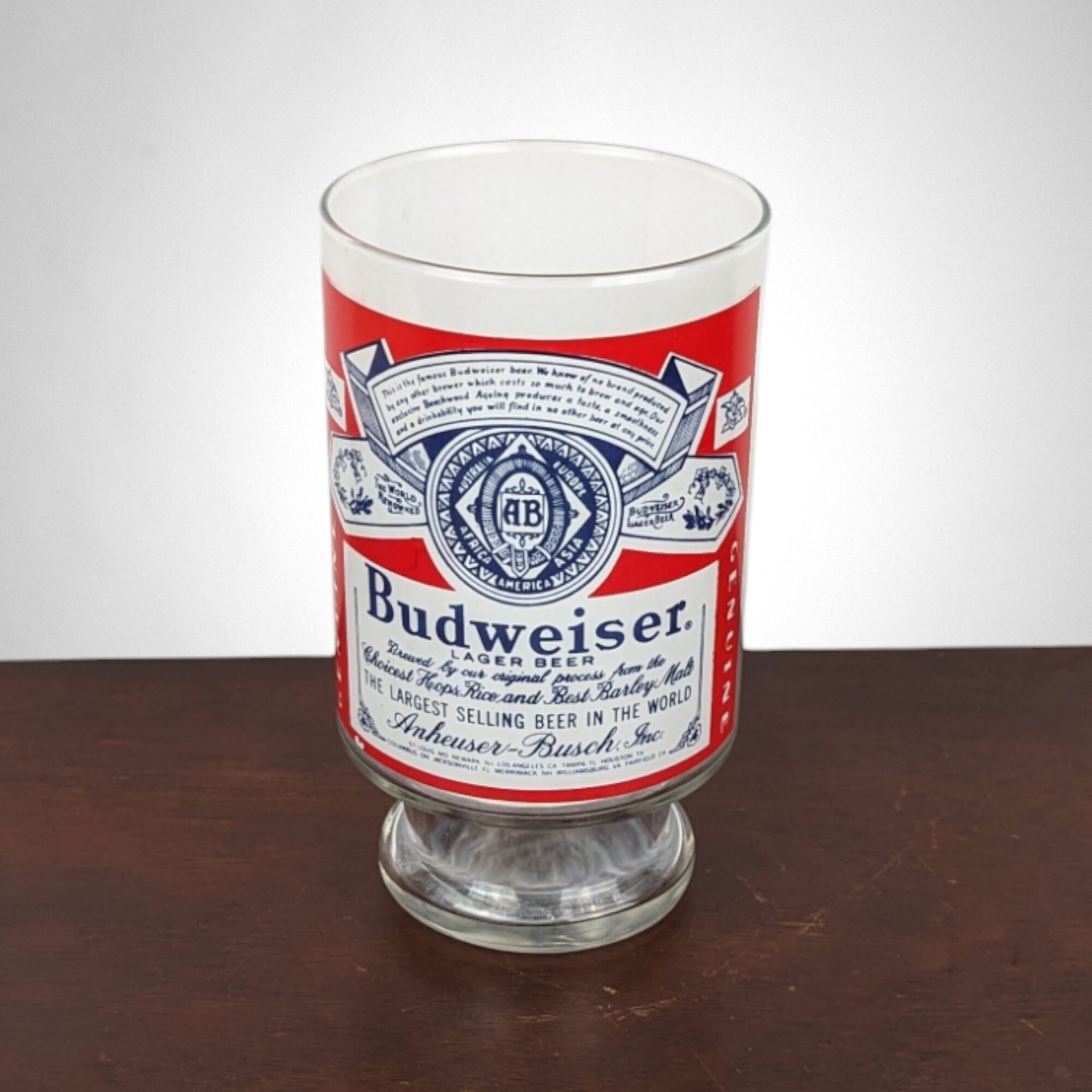 Vintage Budweiser Oversized Beer Glass