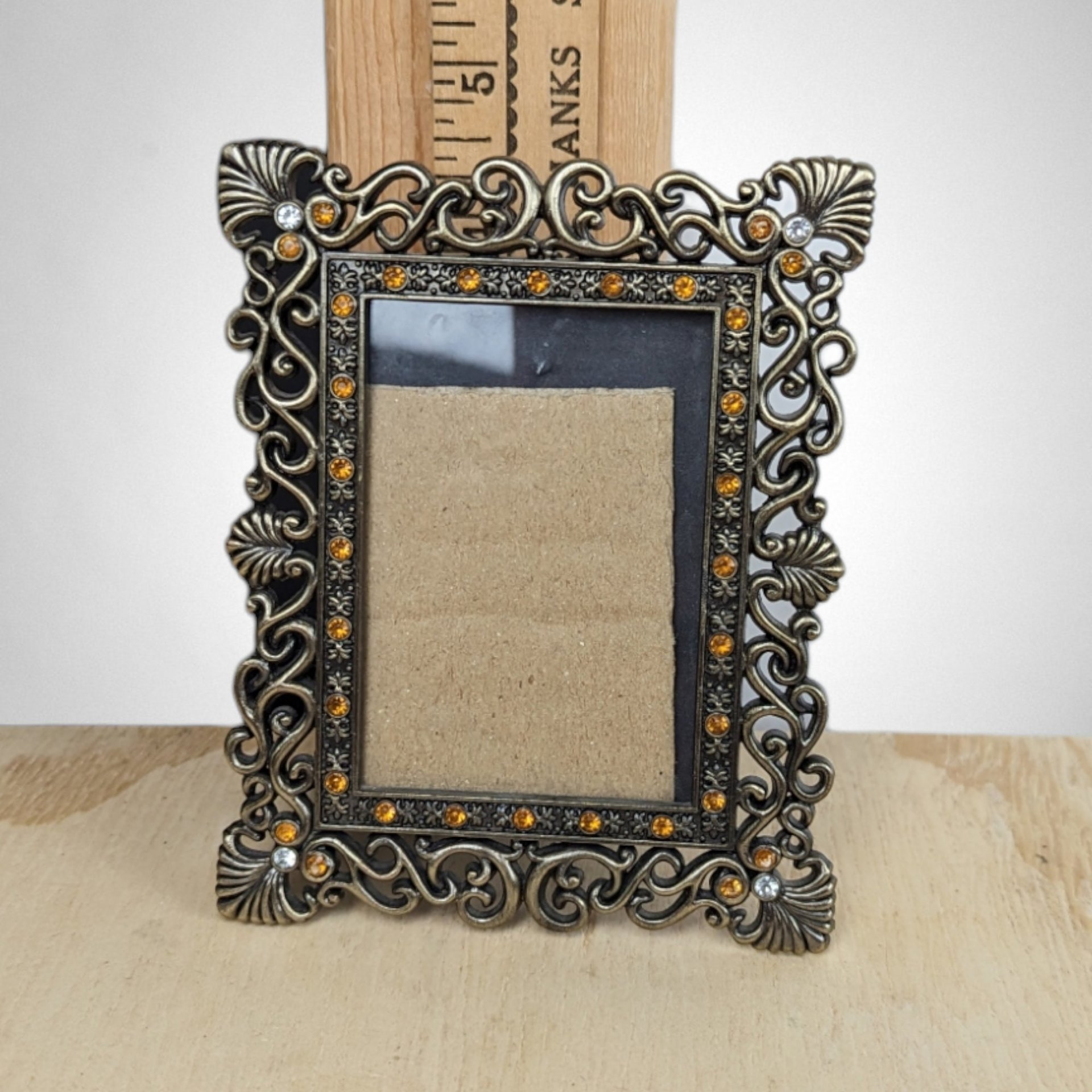 Small Metal Crystal Studded Picture Frame
