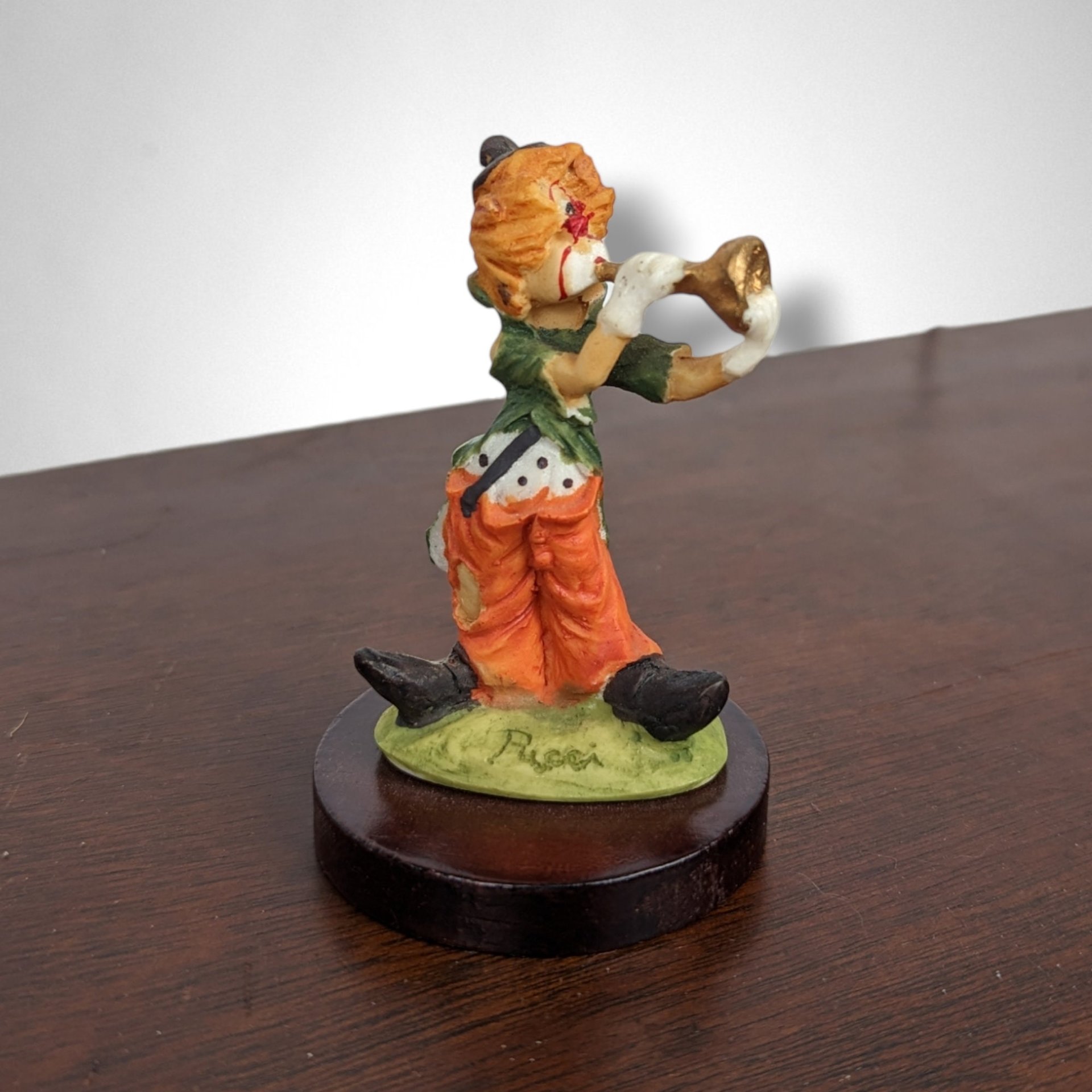 Set of 2 1980s Arnart Pucci Resin Clown Figurines - Nostalgic Collectibles