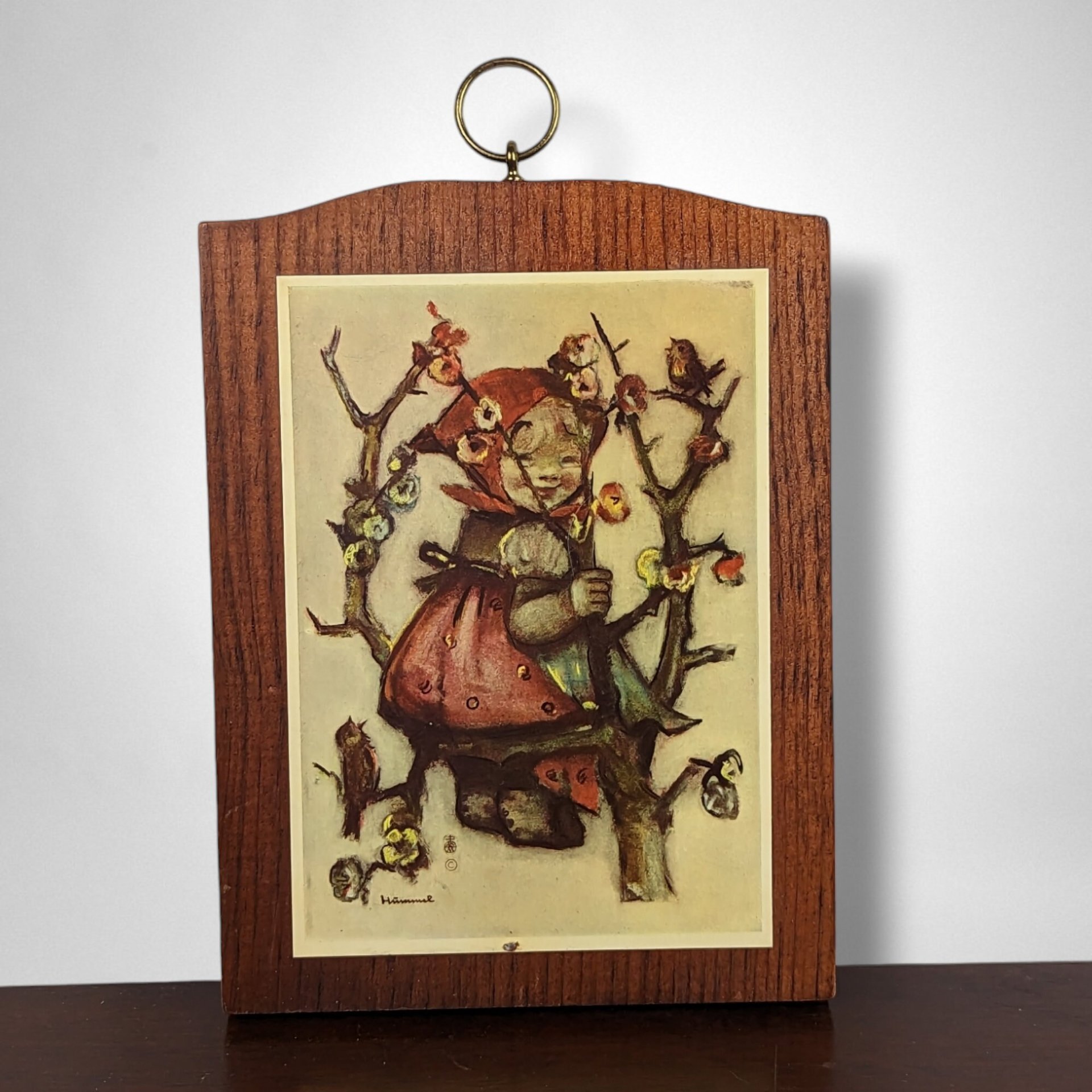 Pair of Vintage Hummel Prints on Wood, Your Choice