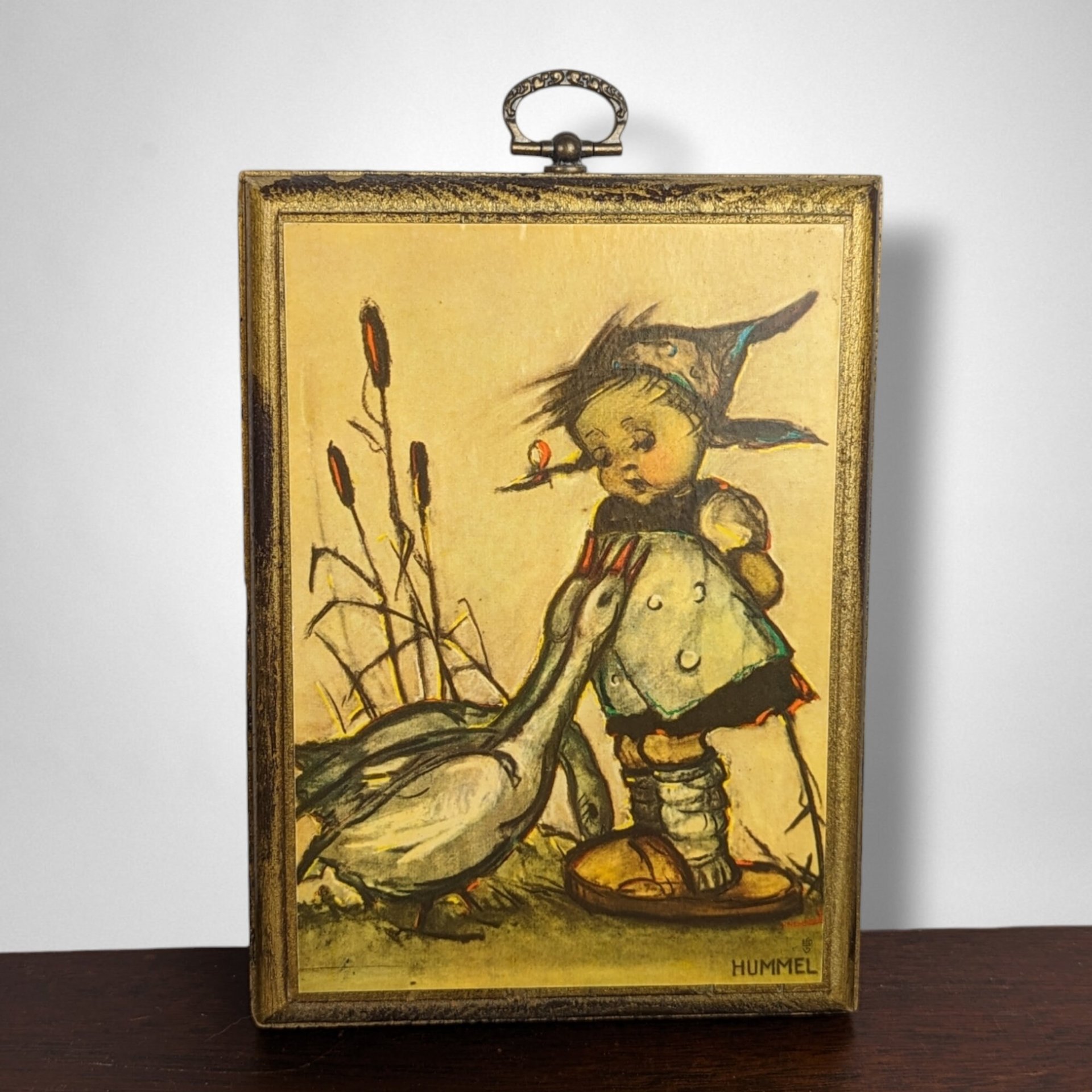 Pair of Vintage Hummel Prints on Wood, Your Choice
