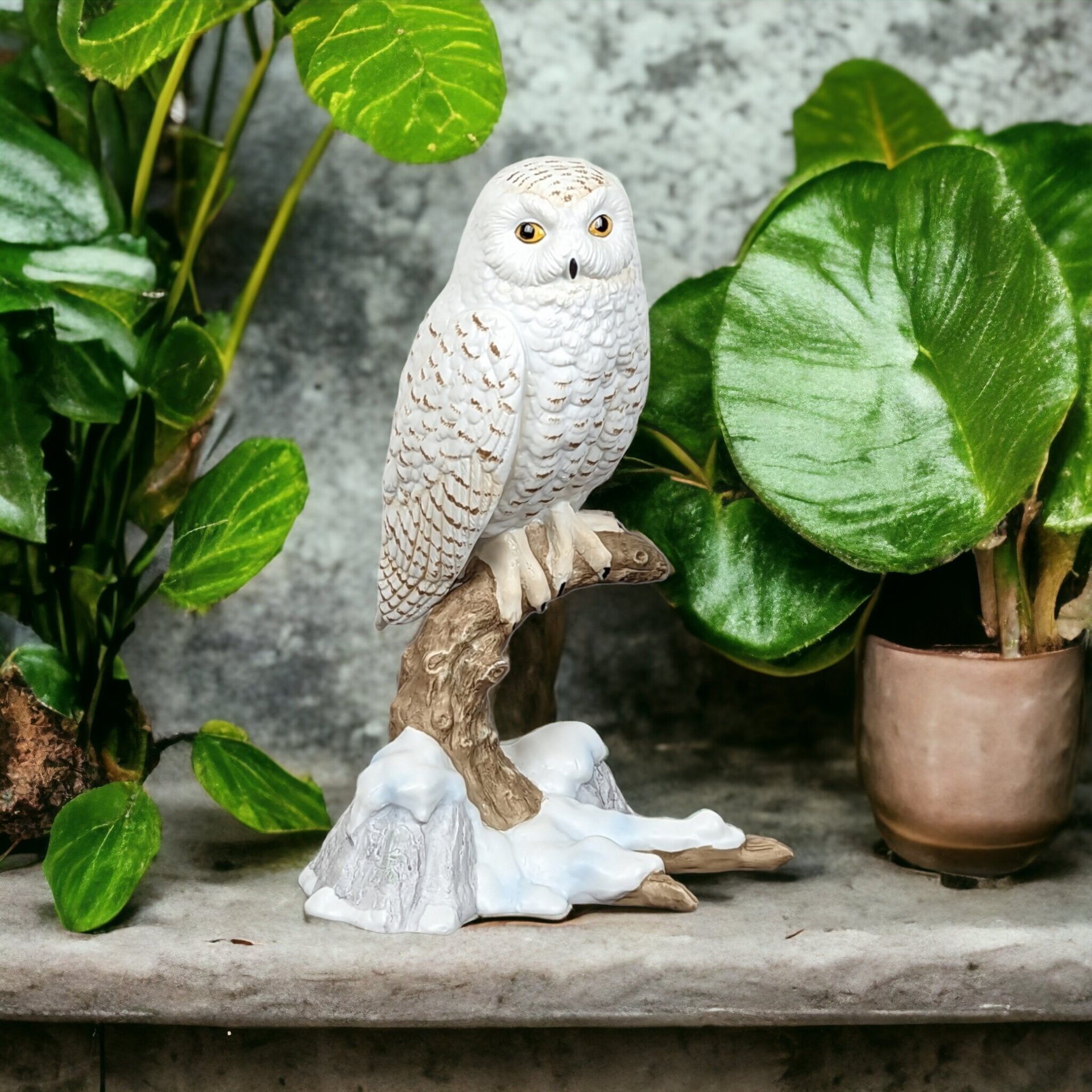 1991 National Audubon Snowy Owl Figurine