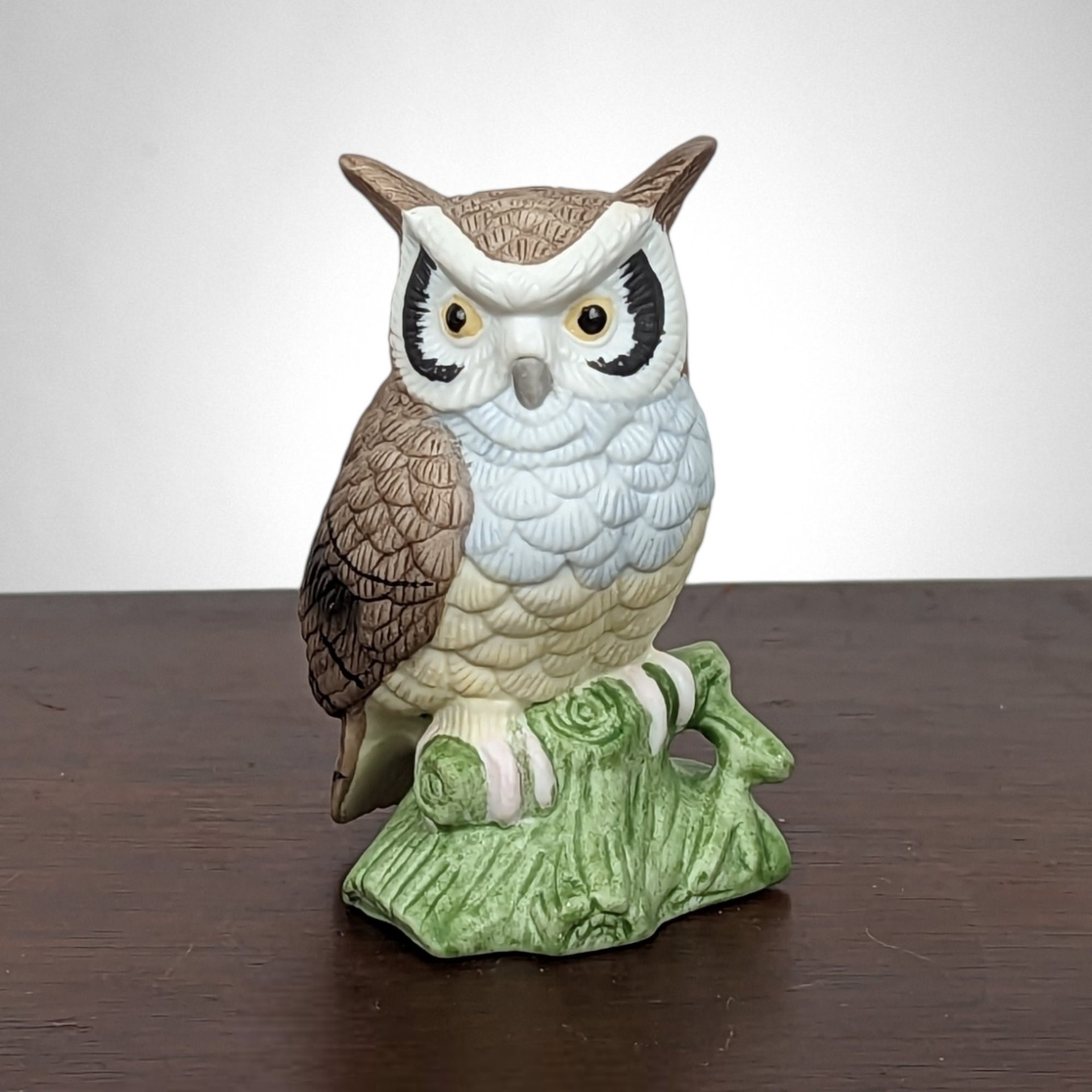 Lefton Hand-Painted Owl Figurine: Whimsical Artistry
