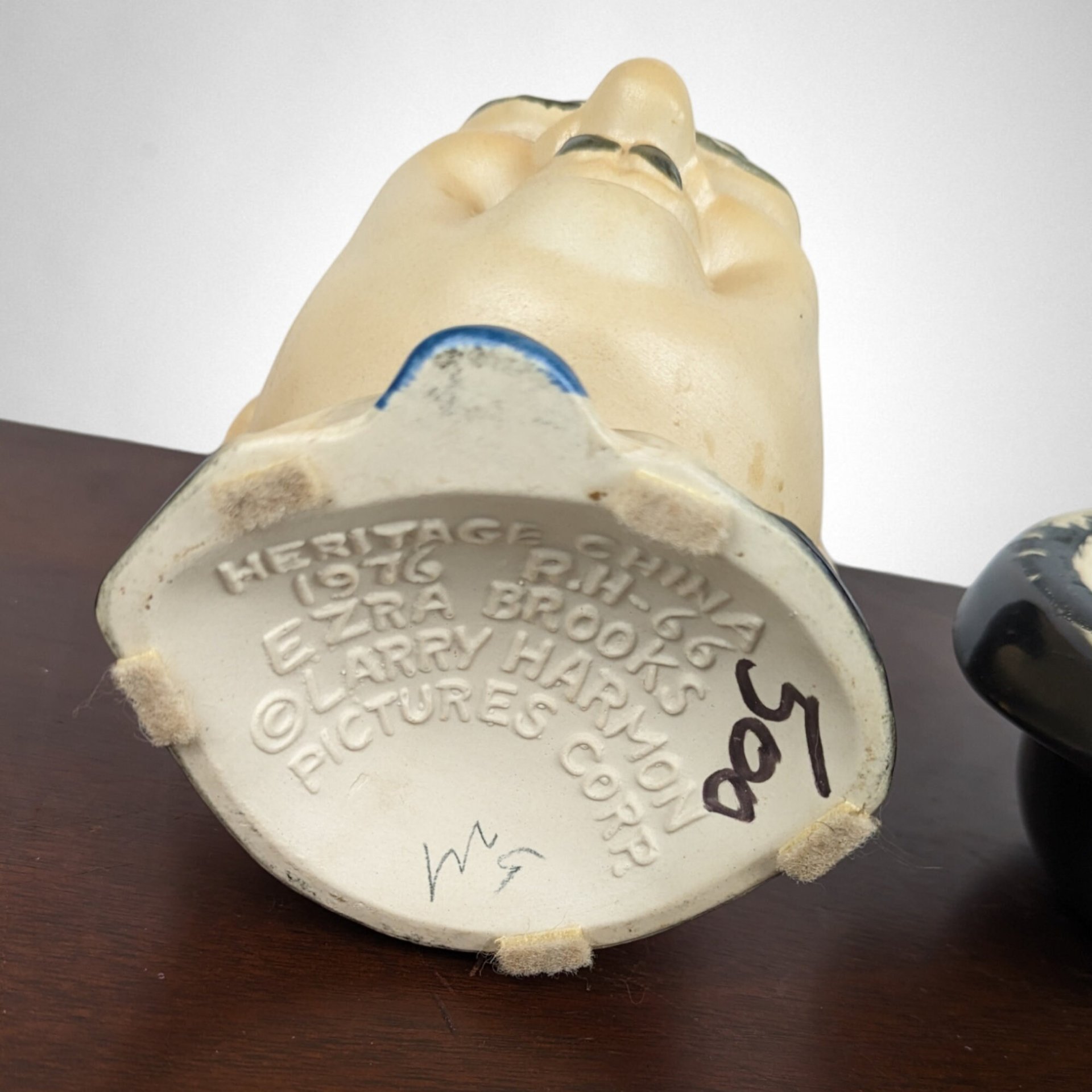 1976 Heritage China Ezra Brooks Oliver Hardy Decanter