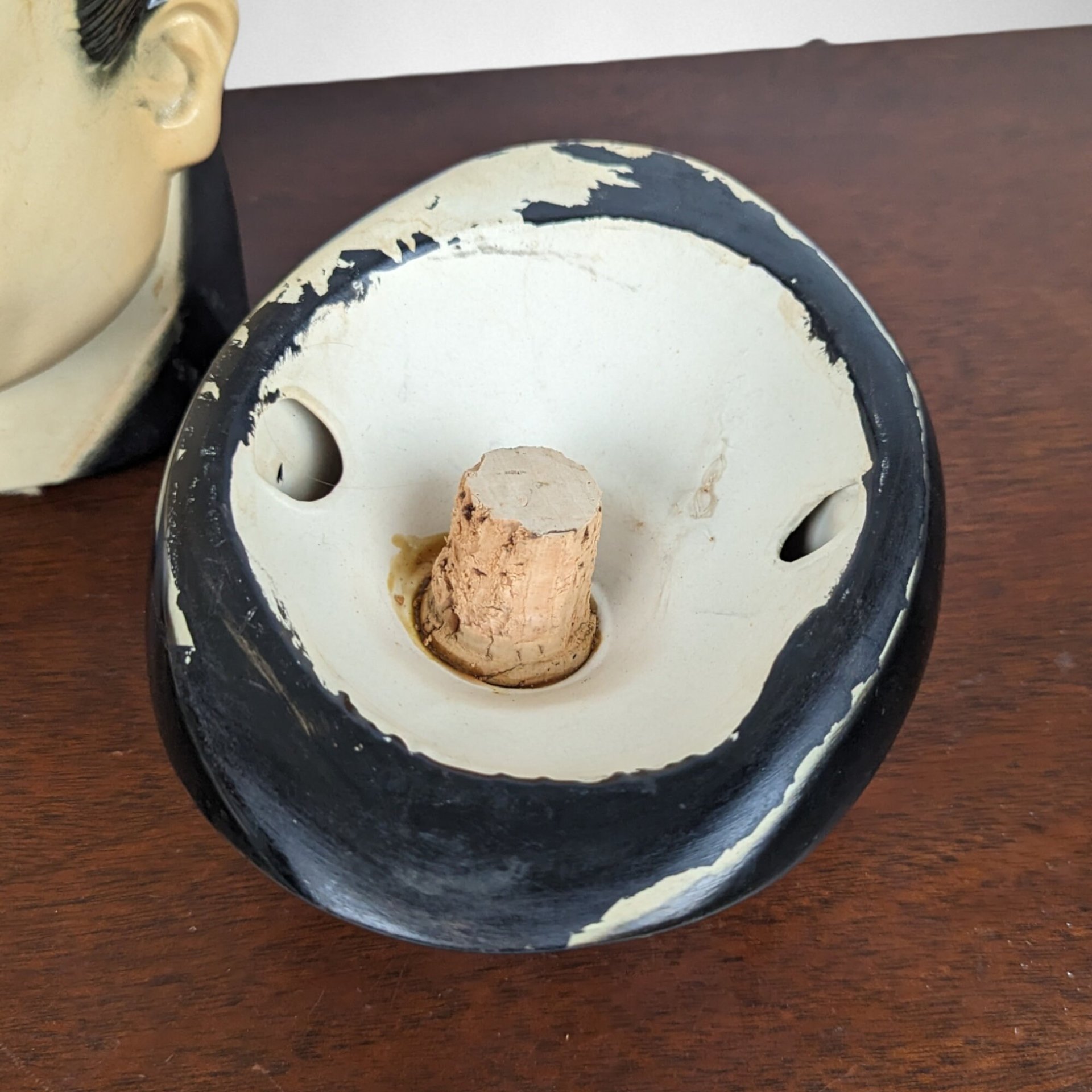 1976 Heritage China Ezra Brooks Oliver Hardy Decanter