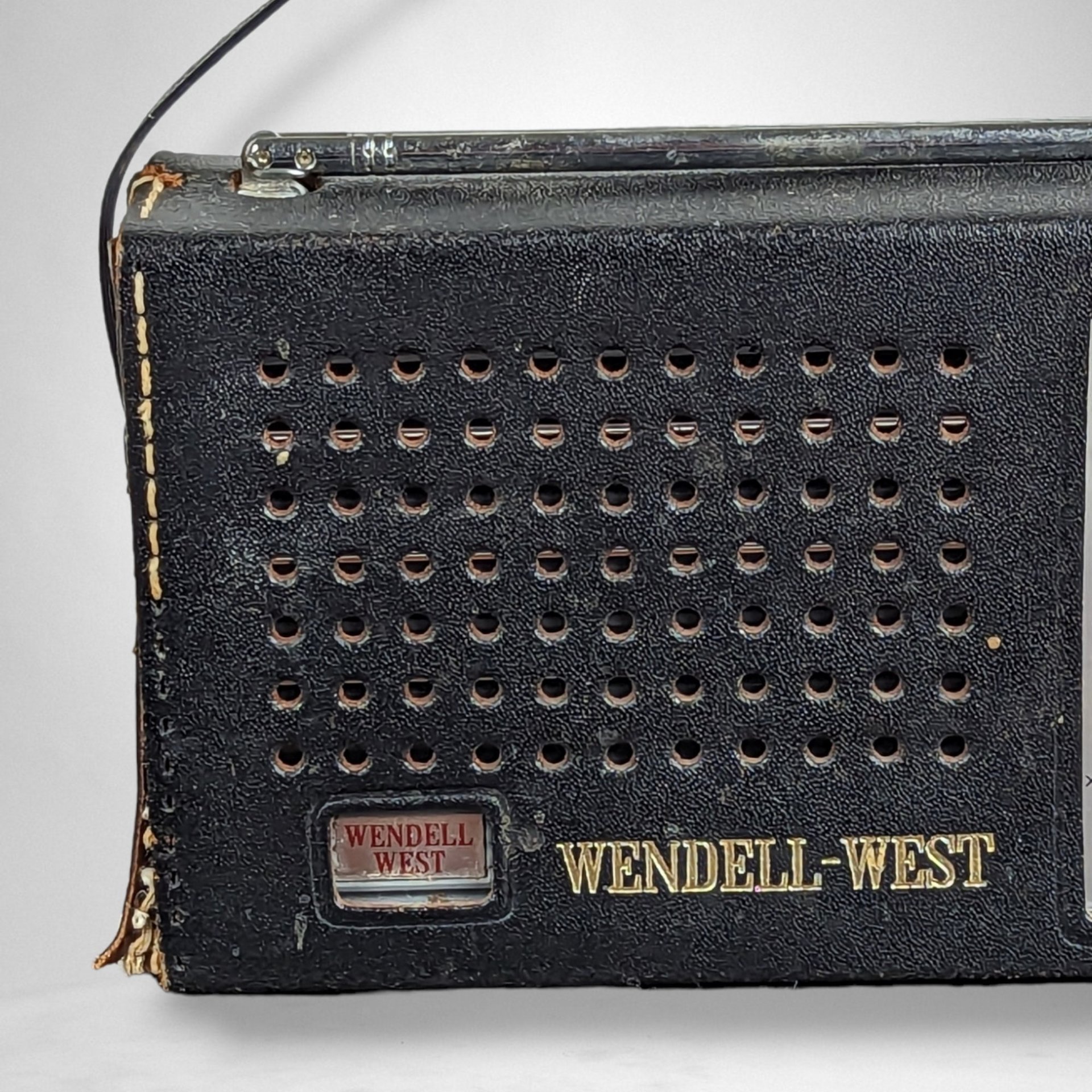 Vintage Wendell West Transistor Radio with Case CR-7A