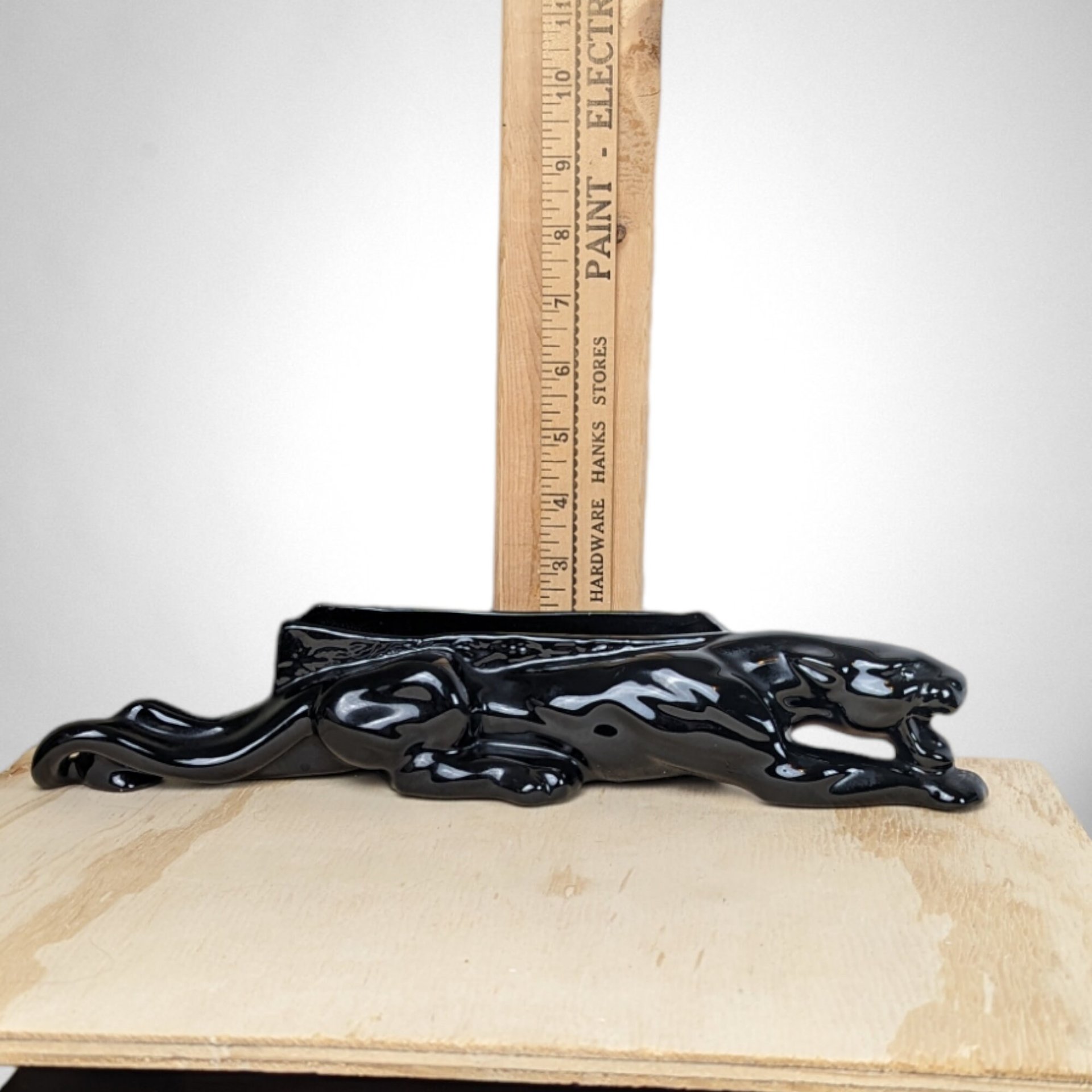 Vintage Ceramic Black Panter Planter