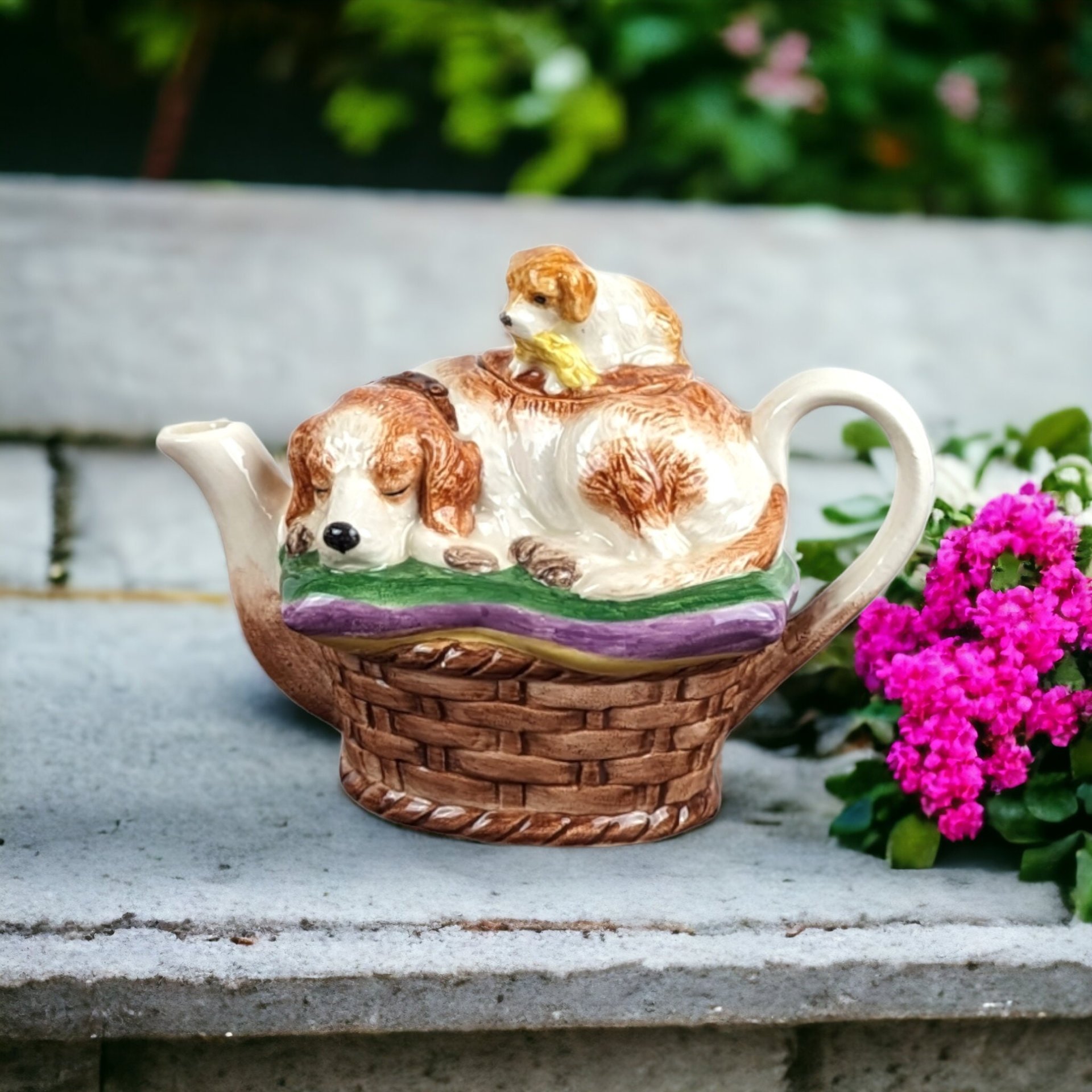 Noritake Decorative Small Teapot with Dogs