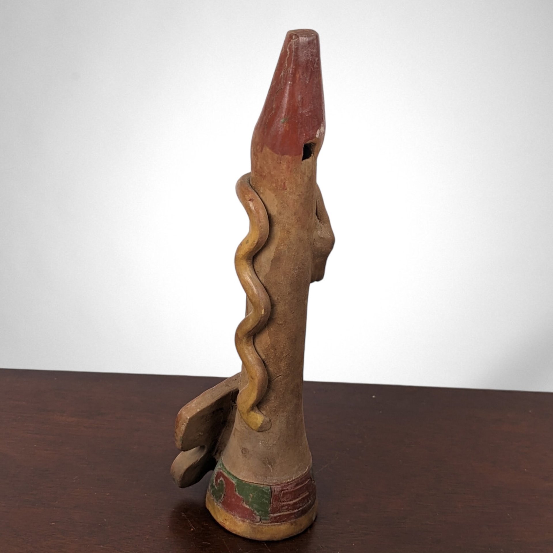 Mayan Aztec Clay Flute Folk Art Pottery