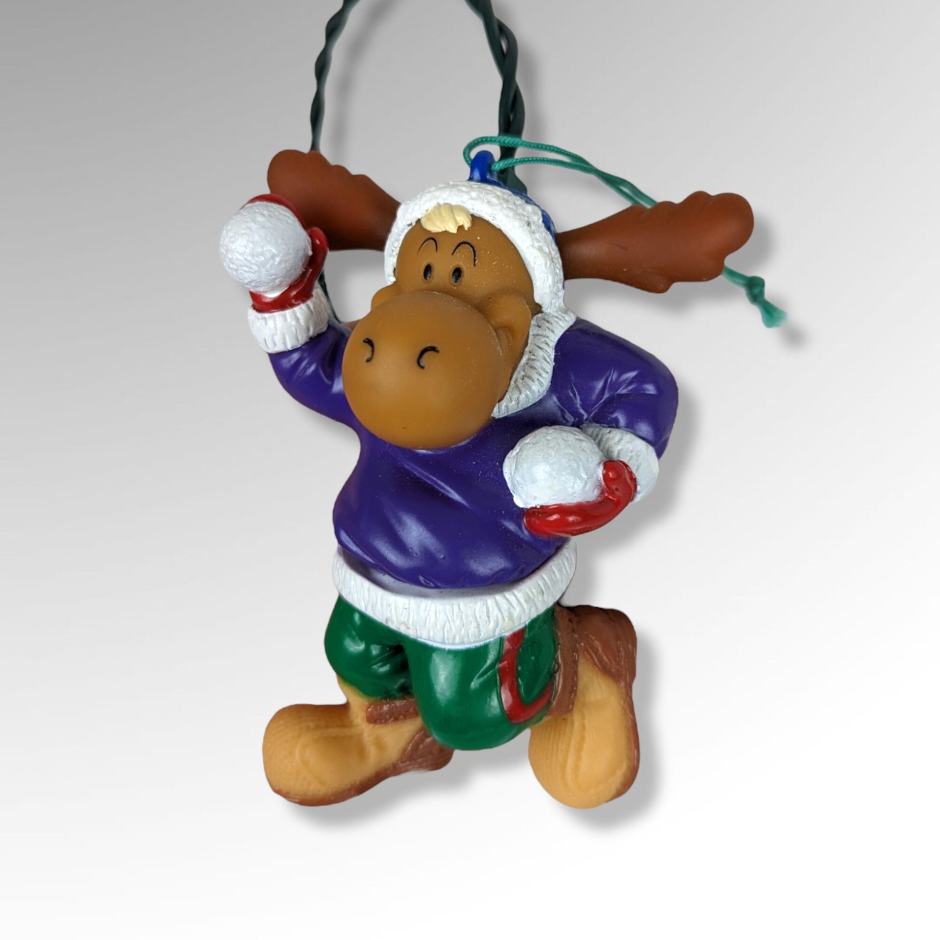 Set of 3 Light Up Ornaments, Mickey Mouse, Donald Duck and Moose