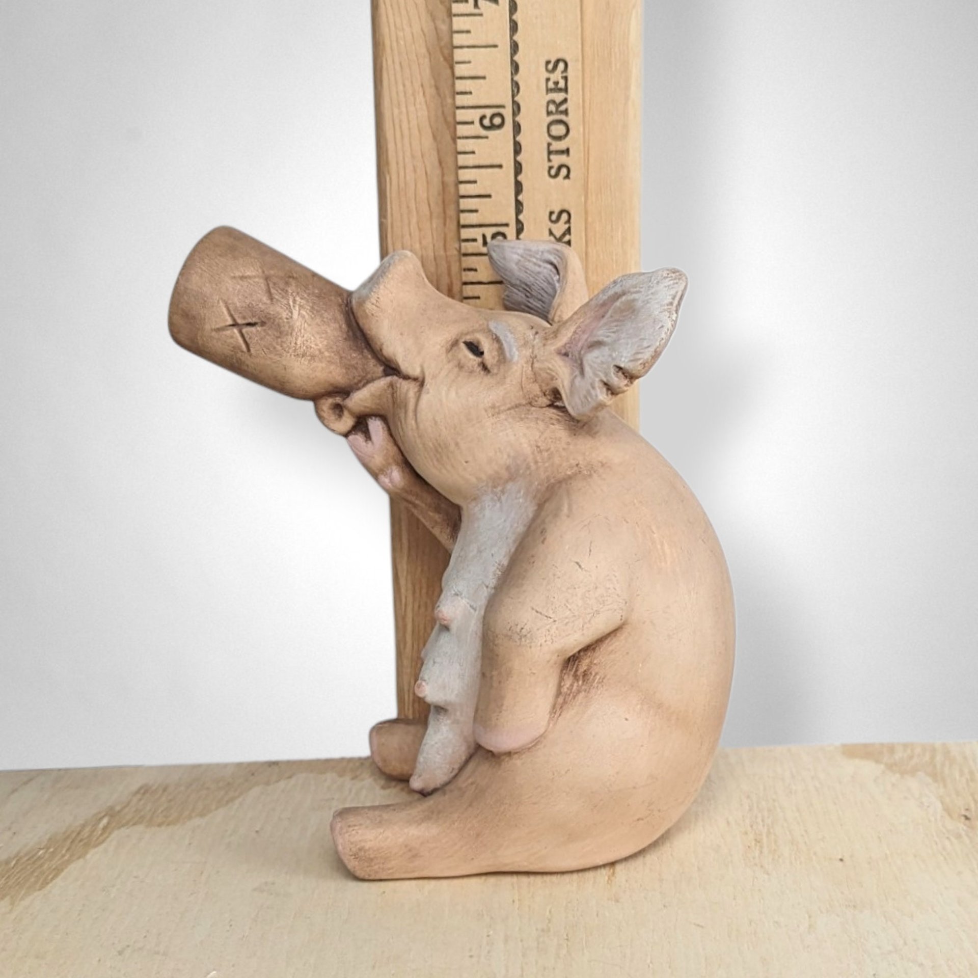 1984 Specialty Molds Drunk Pig Ceramic Figurine