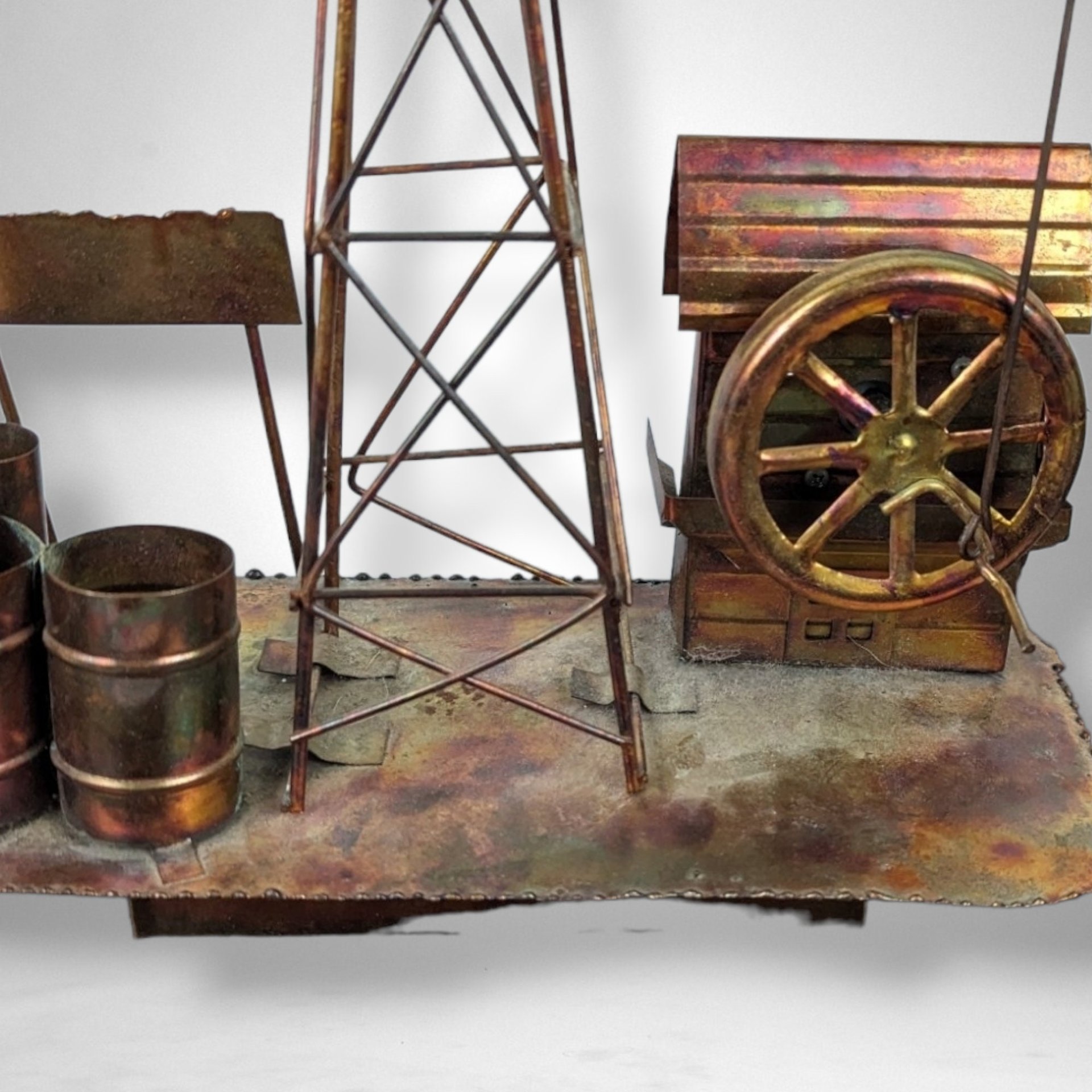 Metal Oil Derrick Music Box