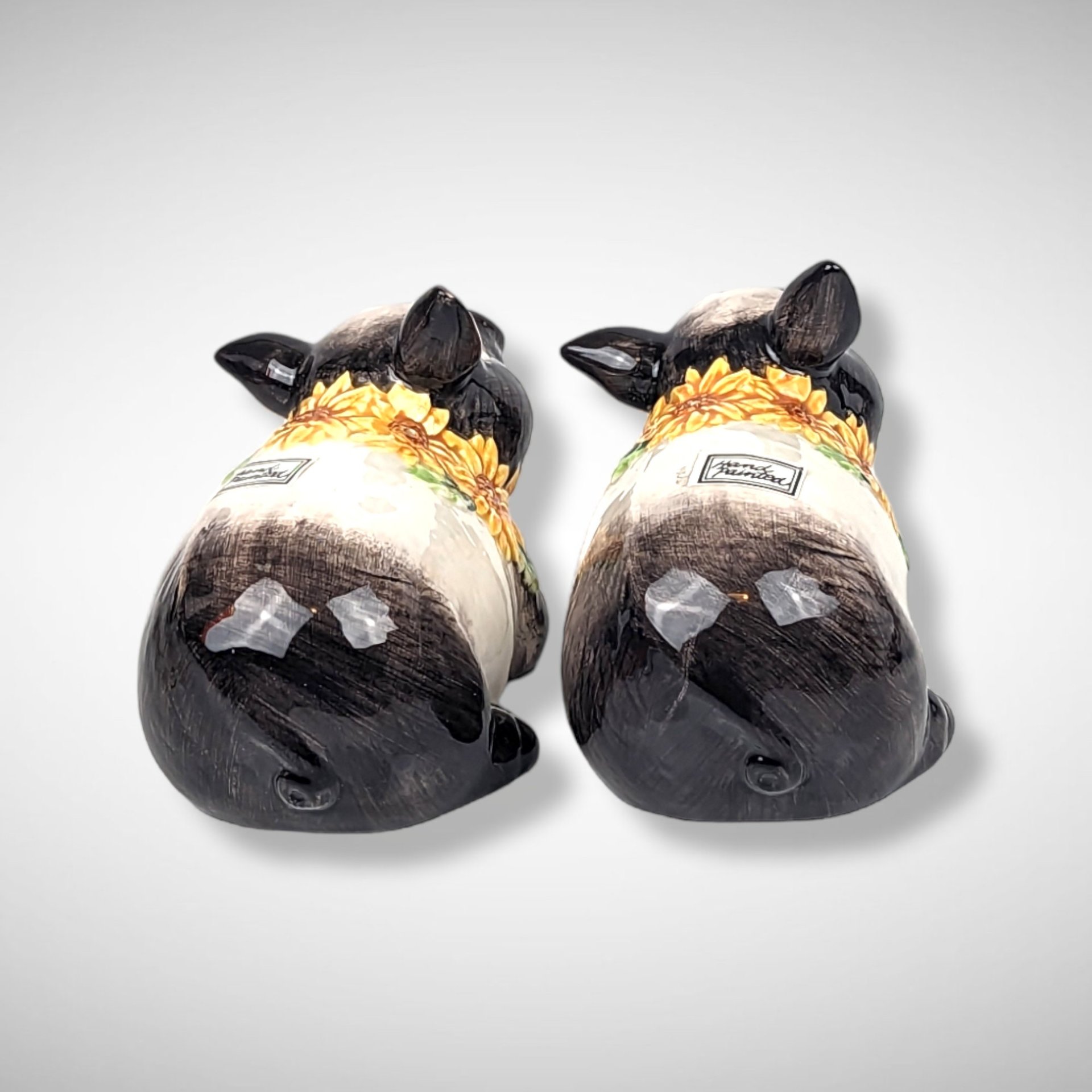 Set of 2 1992 Fitz and Floyd Hampshire Hog Potpourri Diffusers