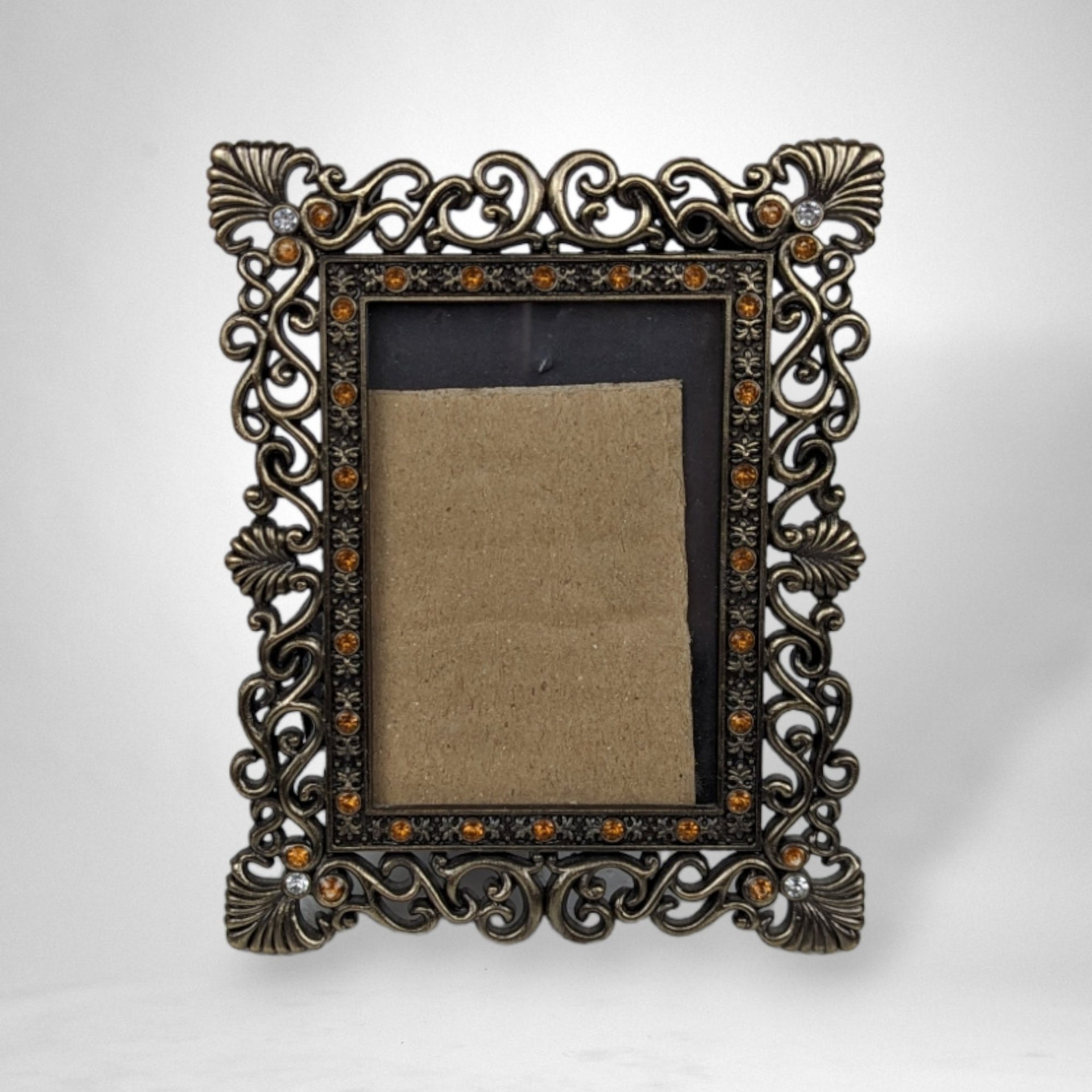 Small Metal Crystal Studded Picture Frame
