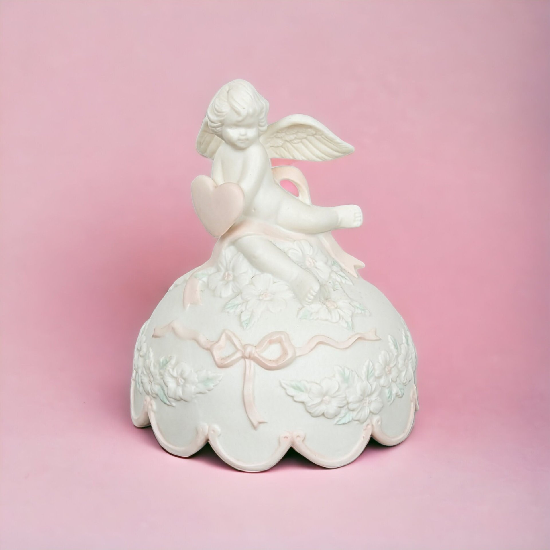 San Francisco Music Box Ceramic Cherub Music Box