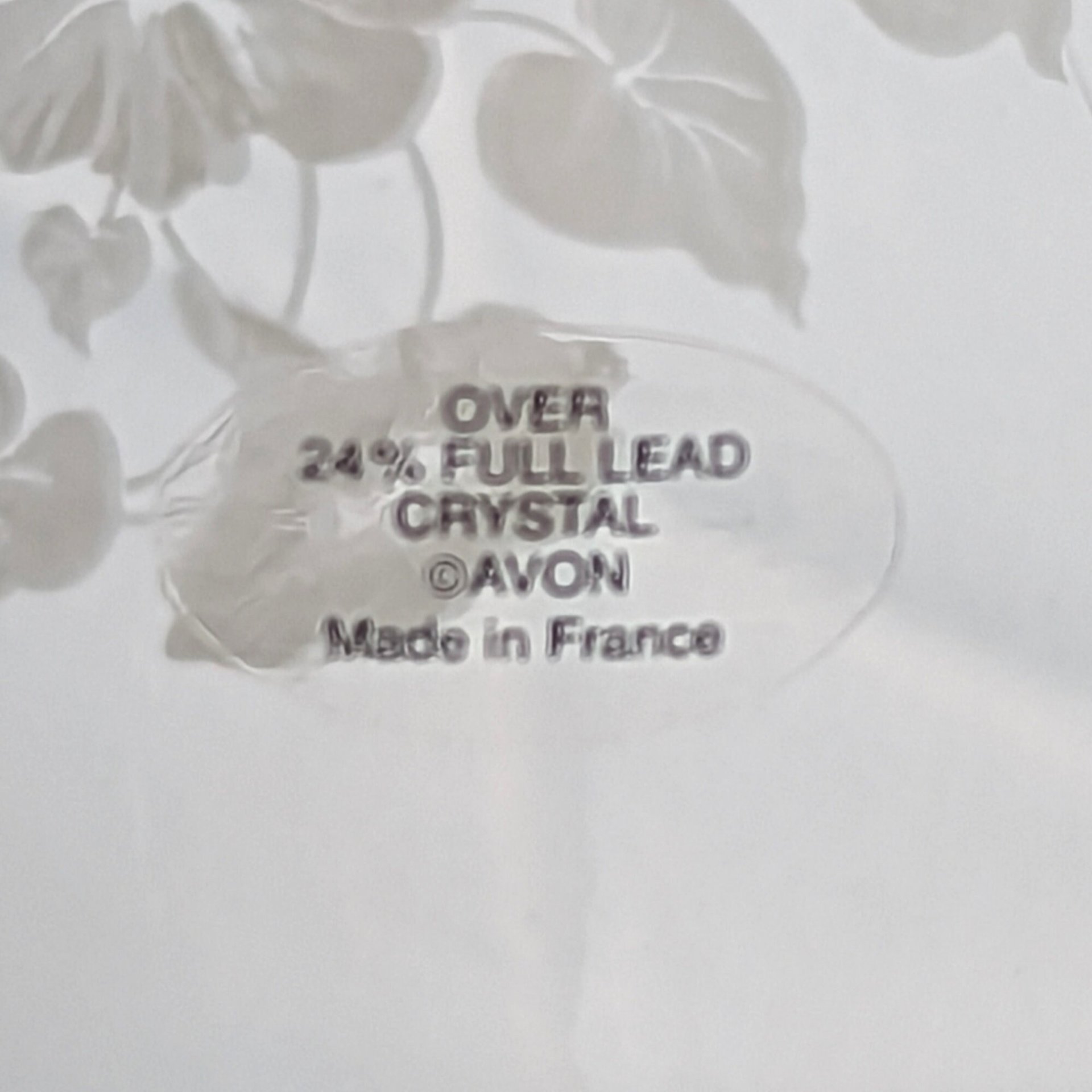 Pair of Avon Hummingbird Crystal Glasses