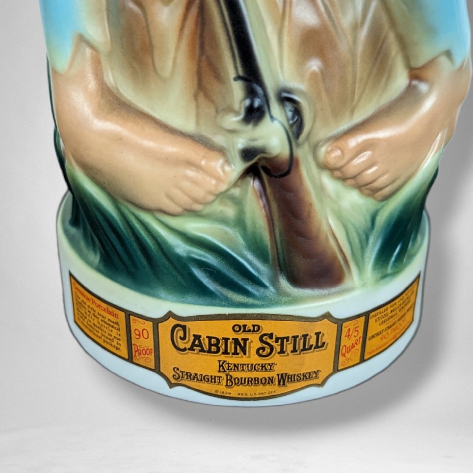 1969 Old Cabin Sill Kentucky Bourbon Vintage Empty Decanter - Rare Collectible Whiskey Container