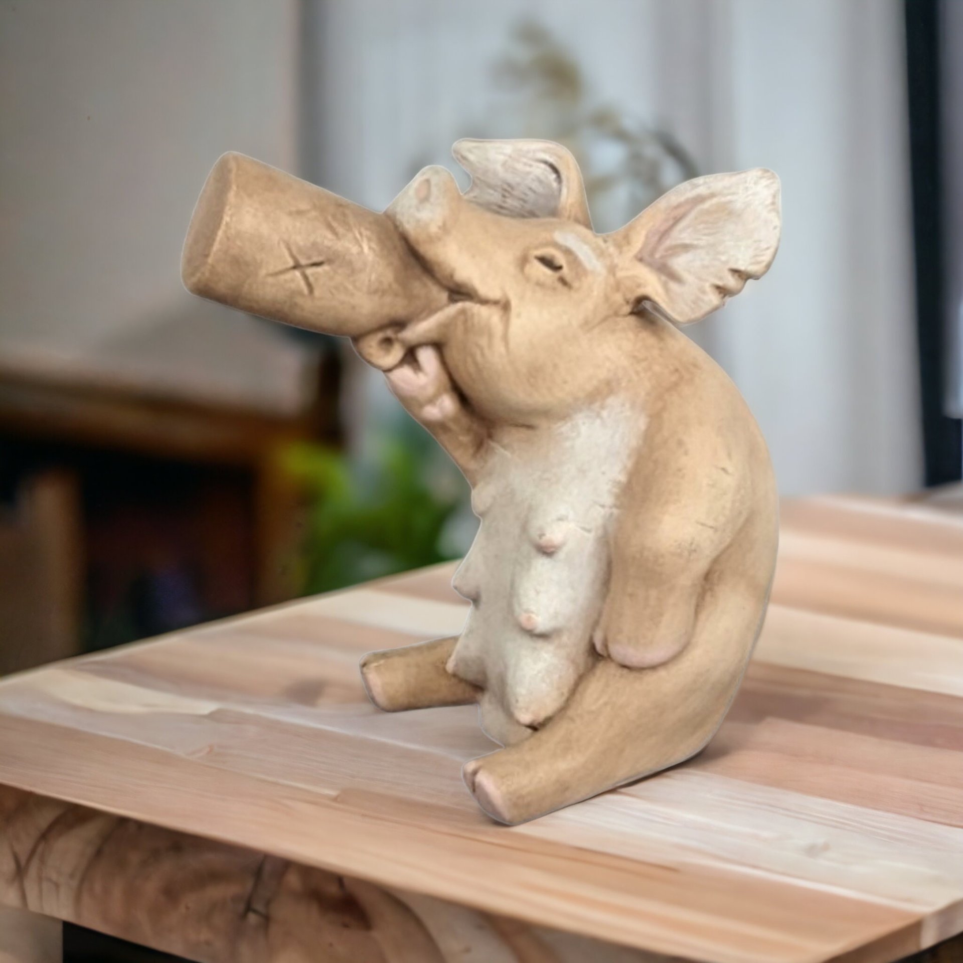 1984 Specialty Molds Drunk Pig Ceramic Figurine