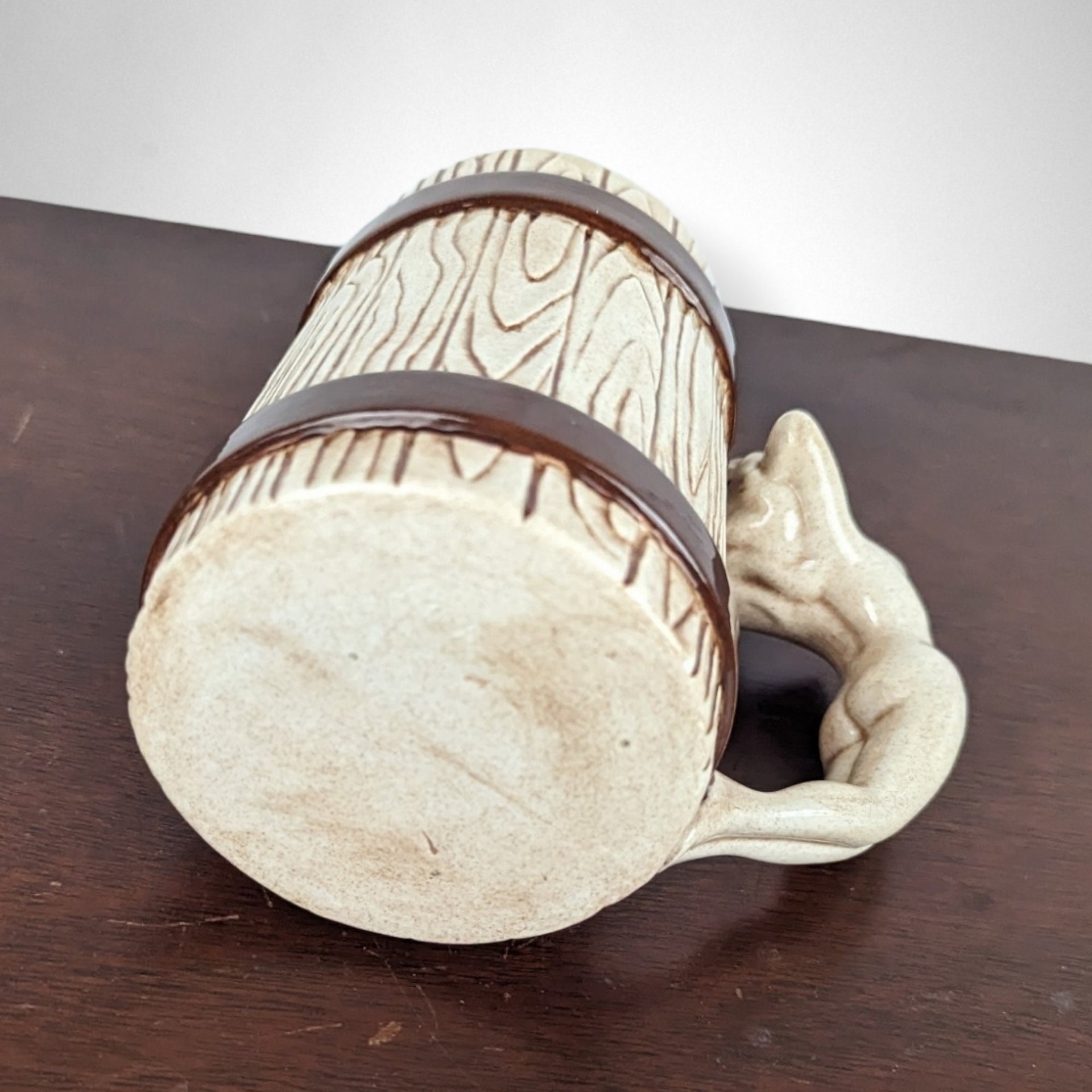 Vintage Ceramic Mug with Female Form Handle