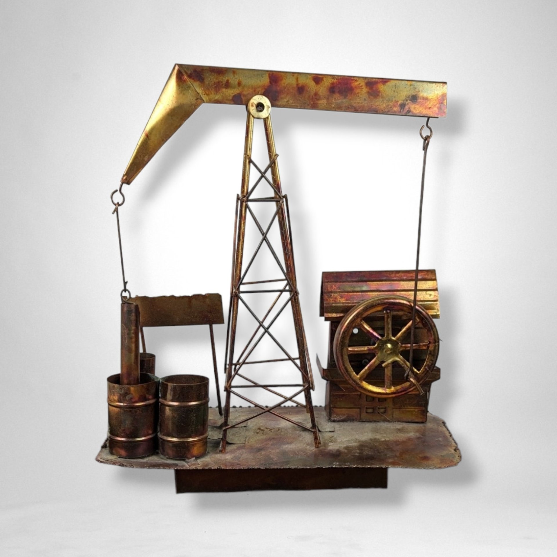 Metal Oil Derrick Music Box