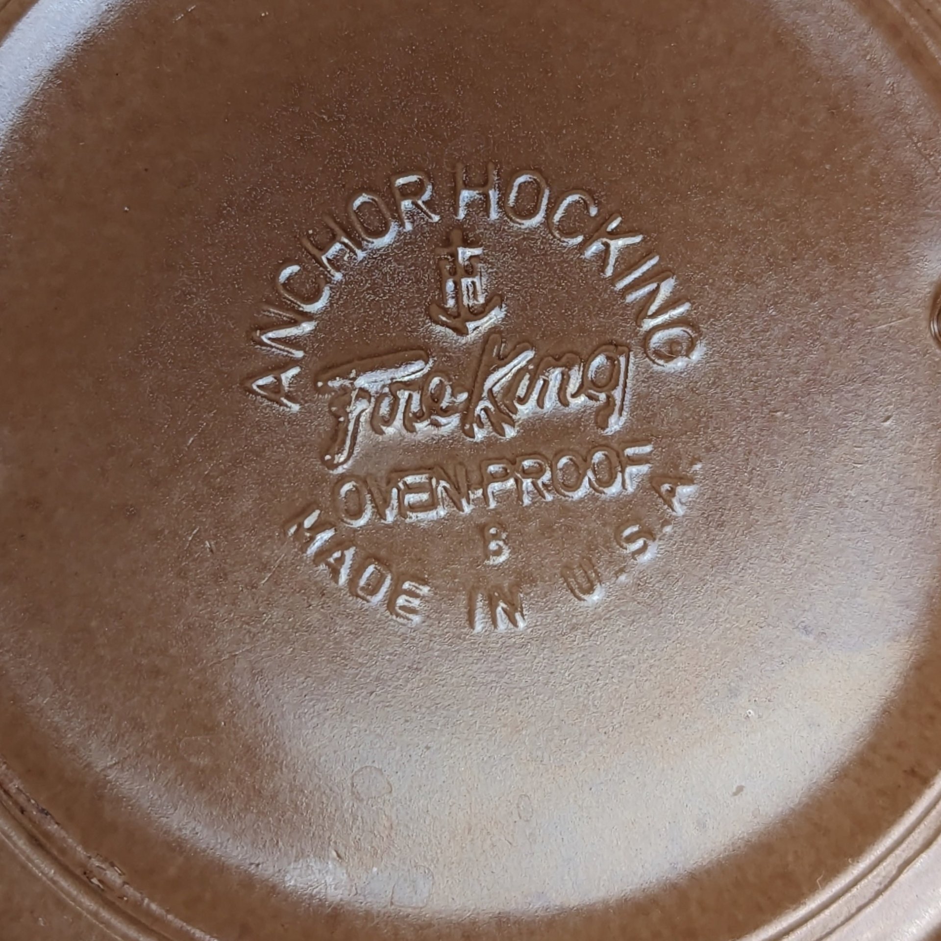 Pair of Anchor Hocking Fire King Brownstone Soup Mug Pair