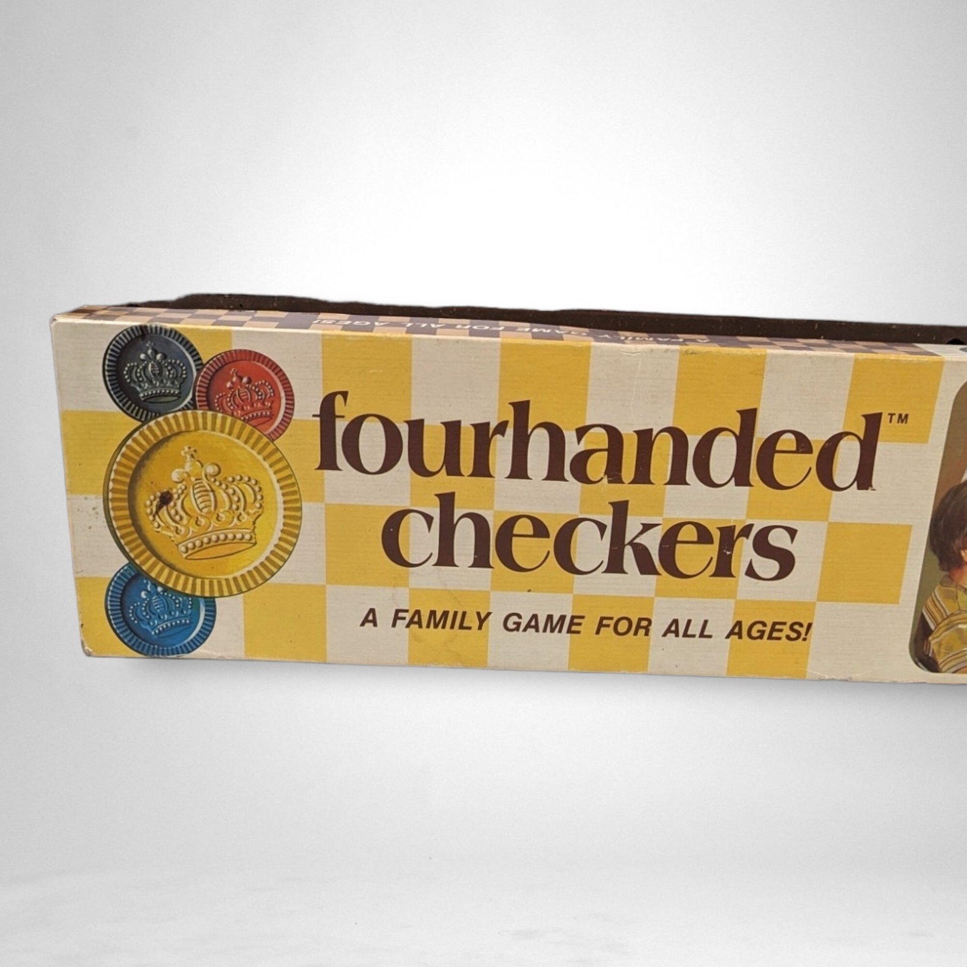 Vintage 1970s Fourhanded Checkers Game