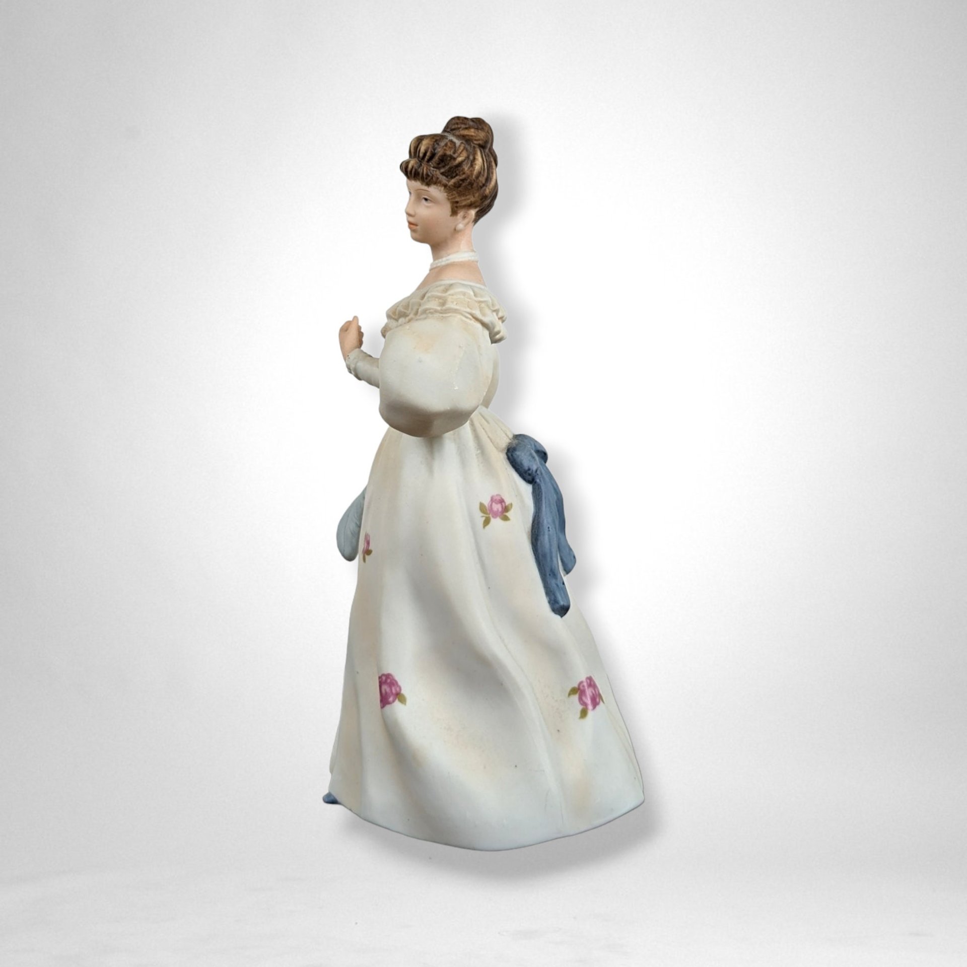 Homco Woman in Floral Dress Figurine 1463