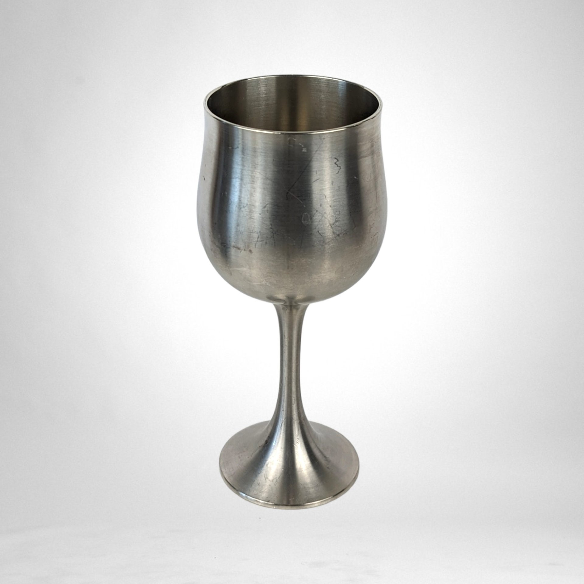Set of 4 Vintage Pewter Goblets - Classic Elegance for Every Occasion