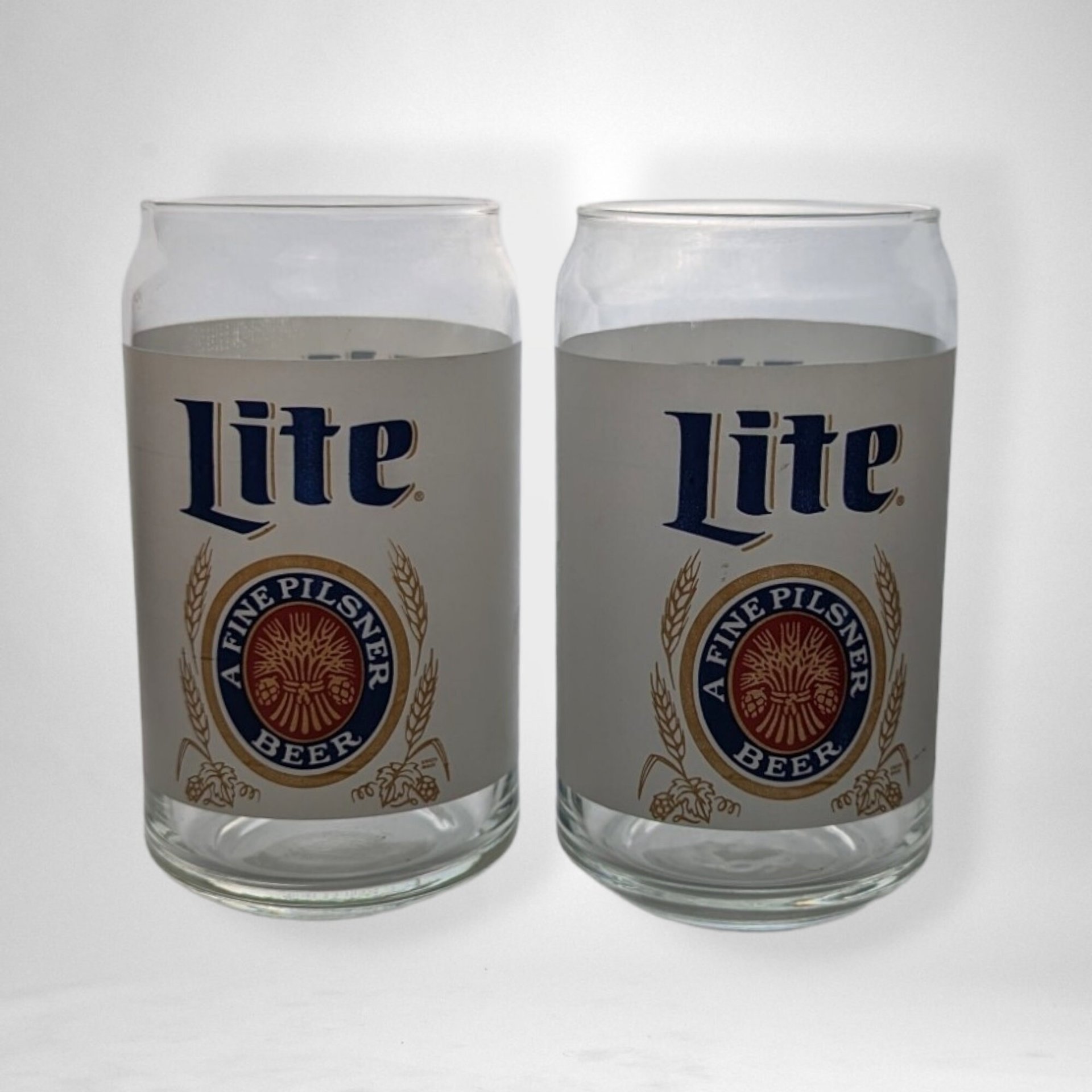Pair of Vintage Miller Lite Beer Glasses
