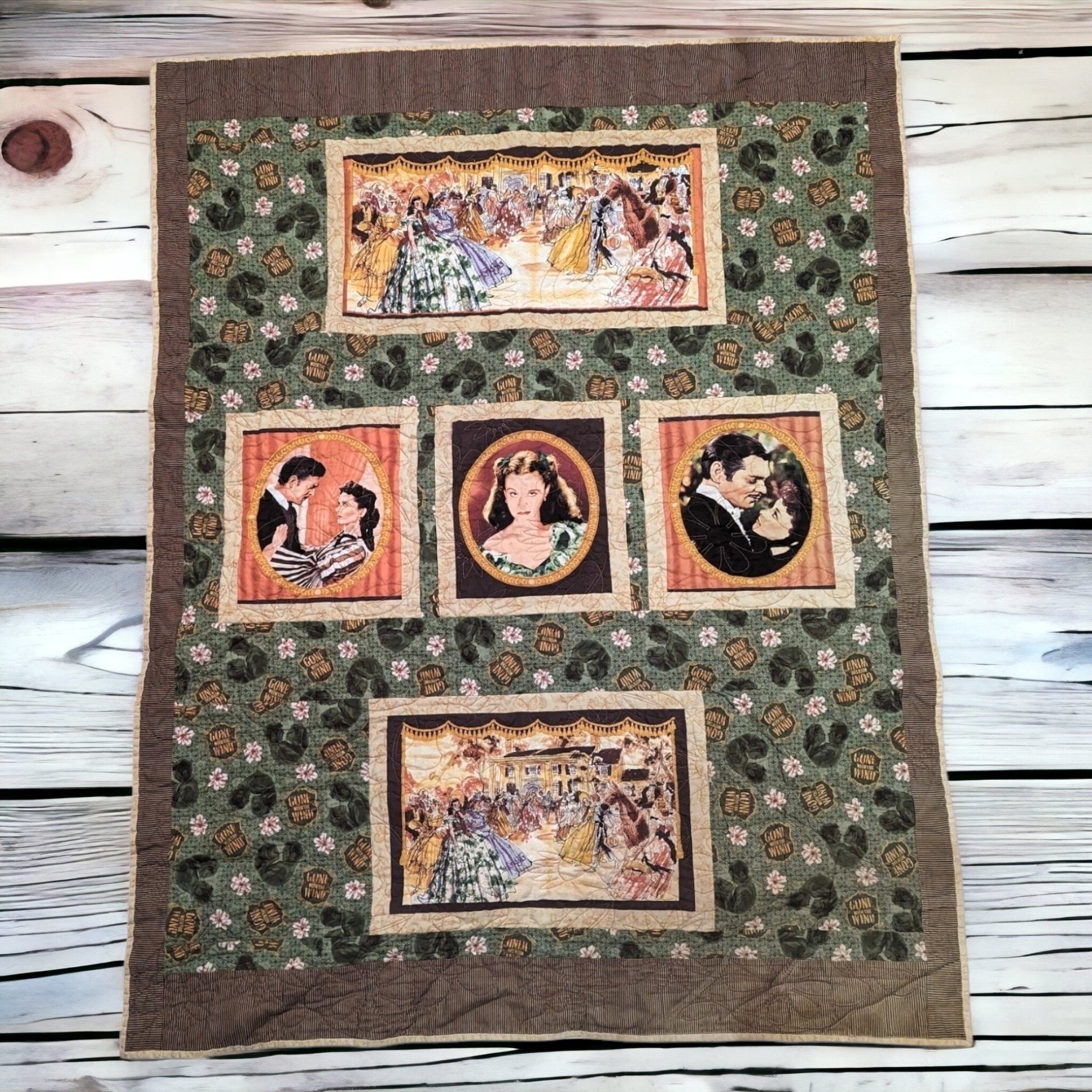 Timeless Elegance: Vintage Gone with the Wind Quilt