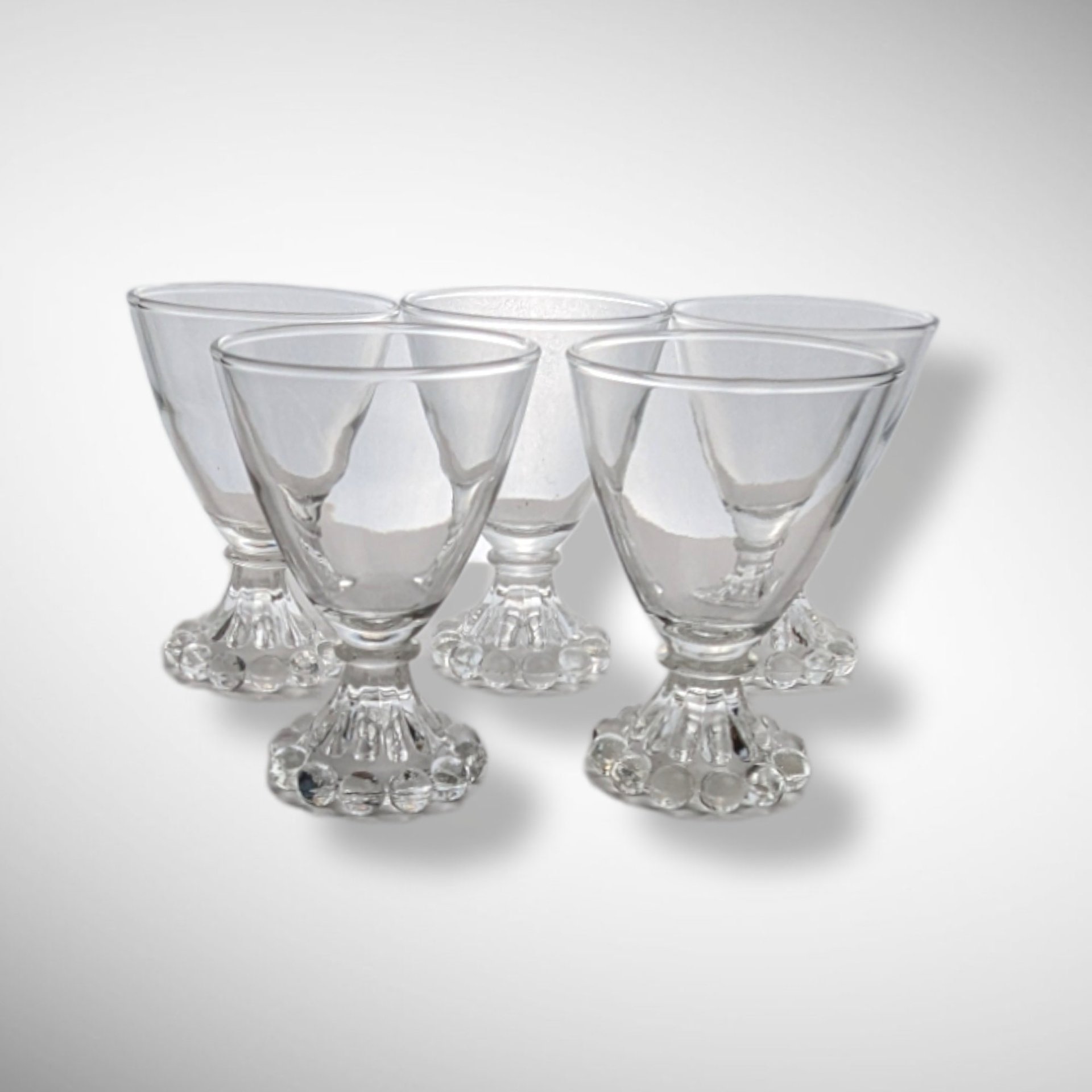 Set of 4 Anchor Hocking Berwick Boopie Liquor Glasses