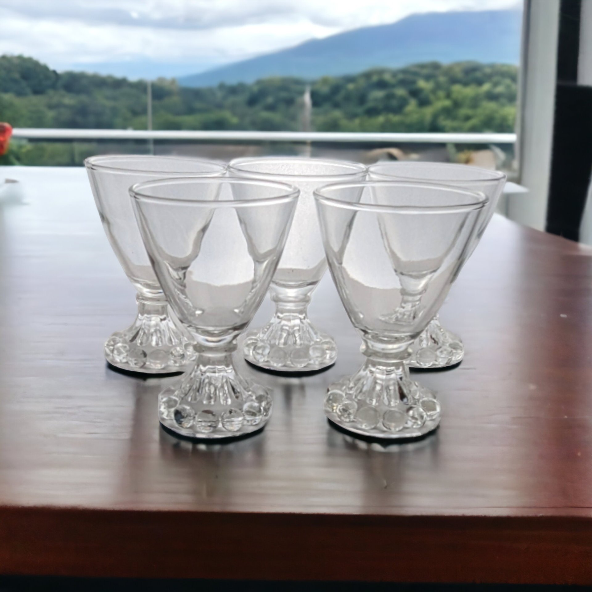 Set of 4 Anchor Hocking Berwick Boopie Liquor Glasses