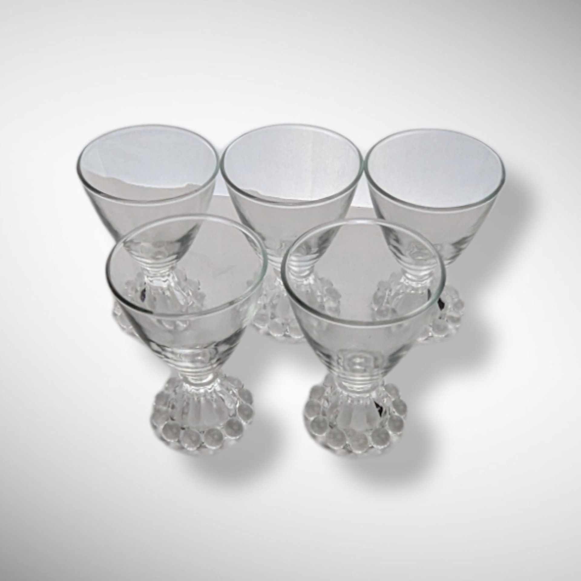 Set of 4 Anchor Hocking Berwick Boopie Liquor Glasses