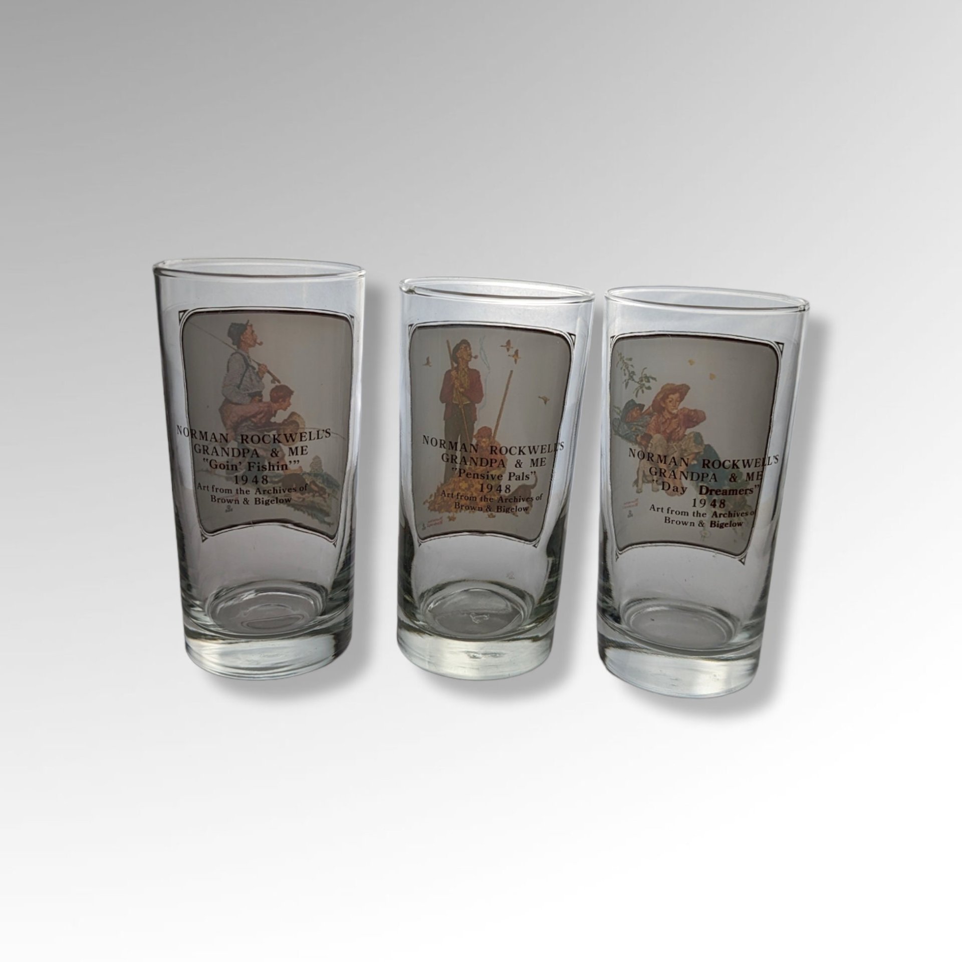 Set of 3 Norman Rockwell Grandpa and Me Glasses