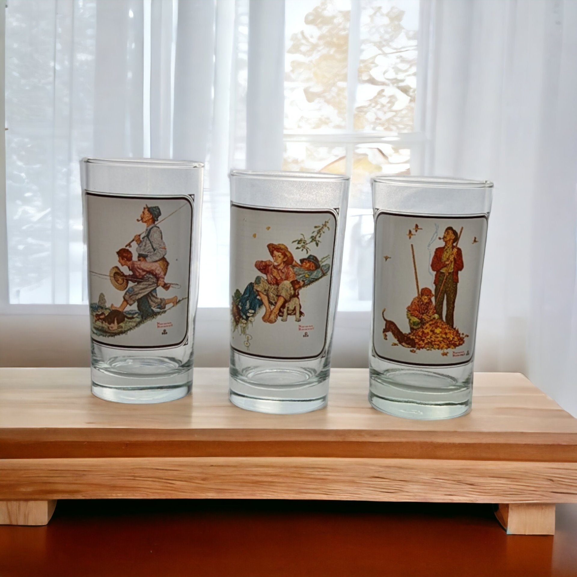 Set of 3 Norman Rockwell Grandpa and Me Glasses