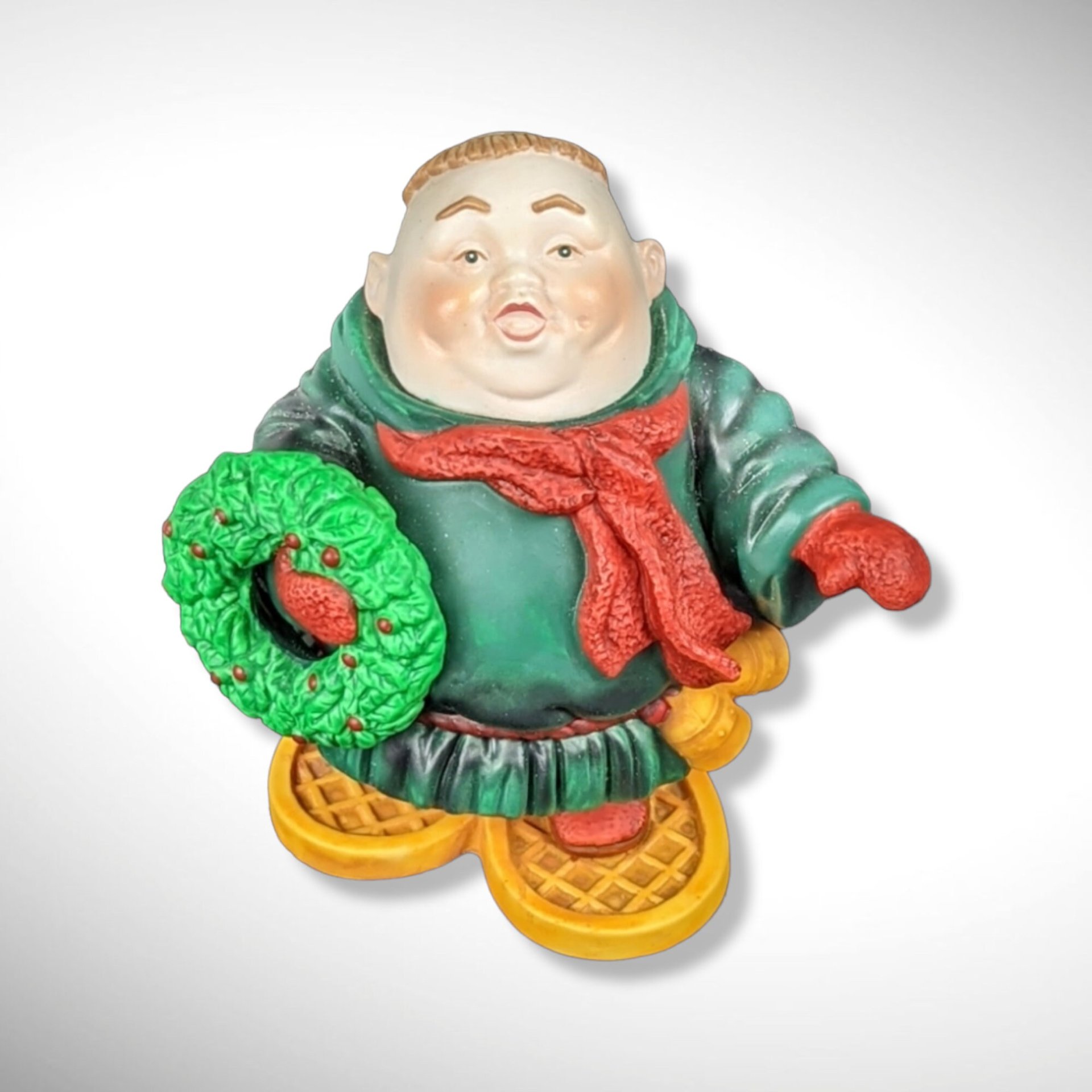 1990s Dept. 56 Merrymaker: Whimsical 'Sigmund the Snowshoer' Figurine – Vintage Holiday Collectible