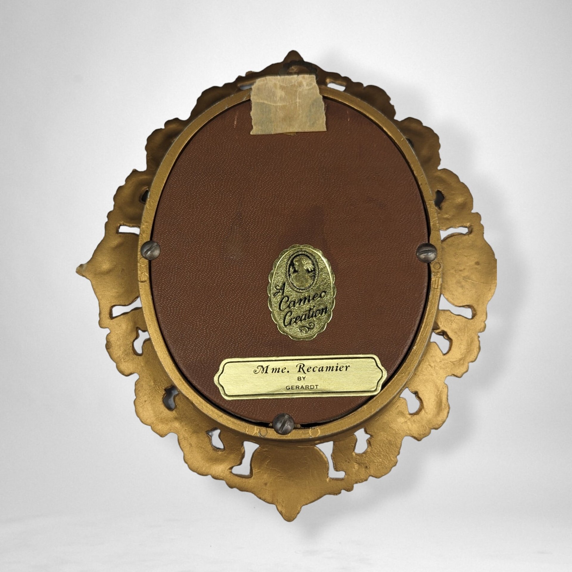 Vintage Cameo Creations Mme Recamier by Gerardt (6.75"), Wall Hanging
