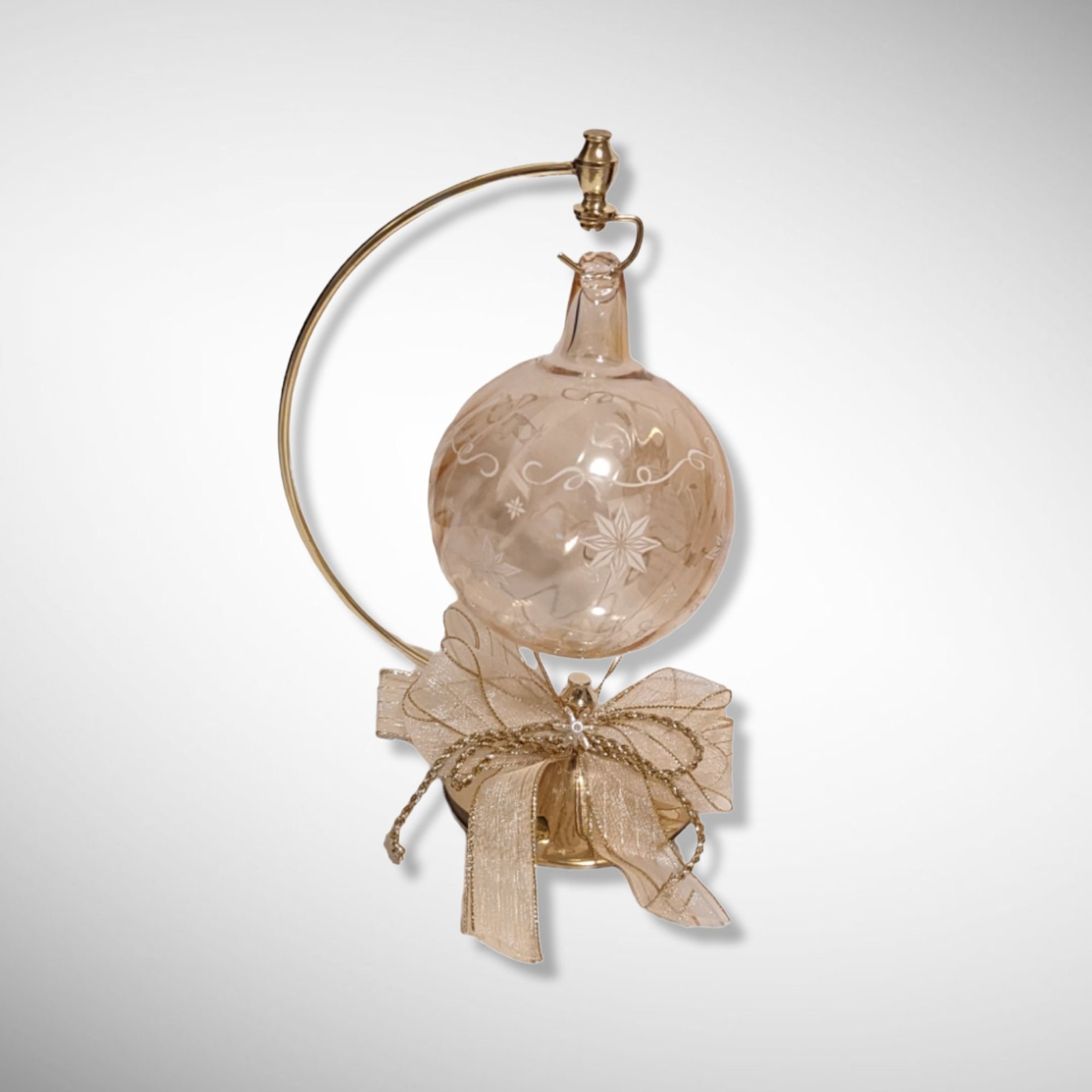 Vintage Princess House Crystal Ornament (7.5", Stand & Bow)