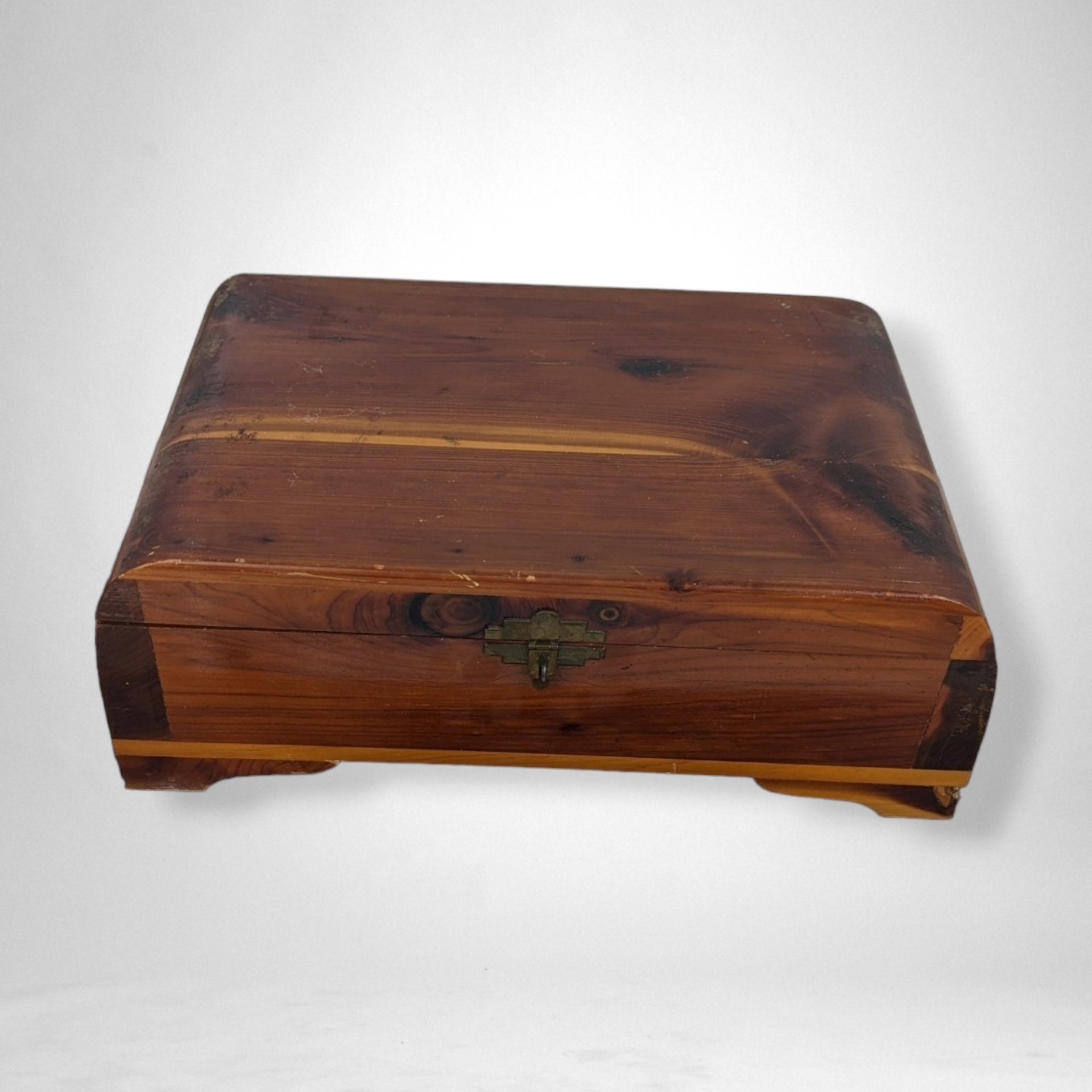 1930s Cedar Storage Box, Dresser Box, Jewelry Box